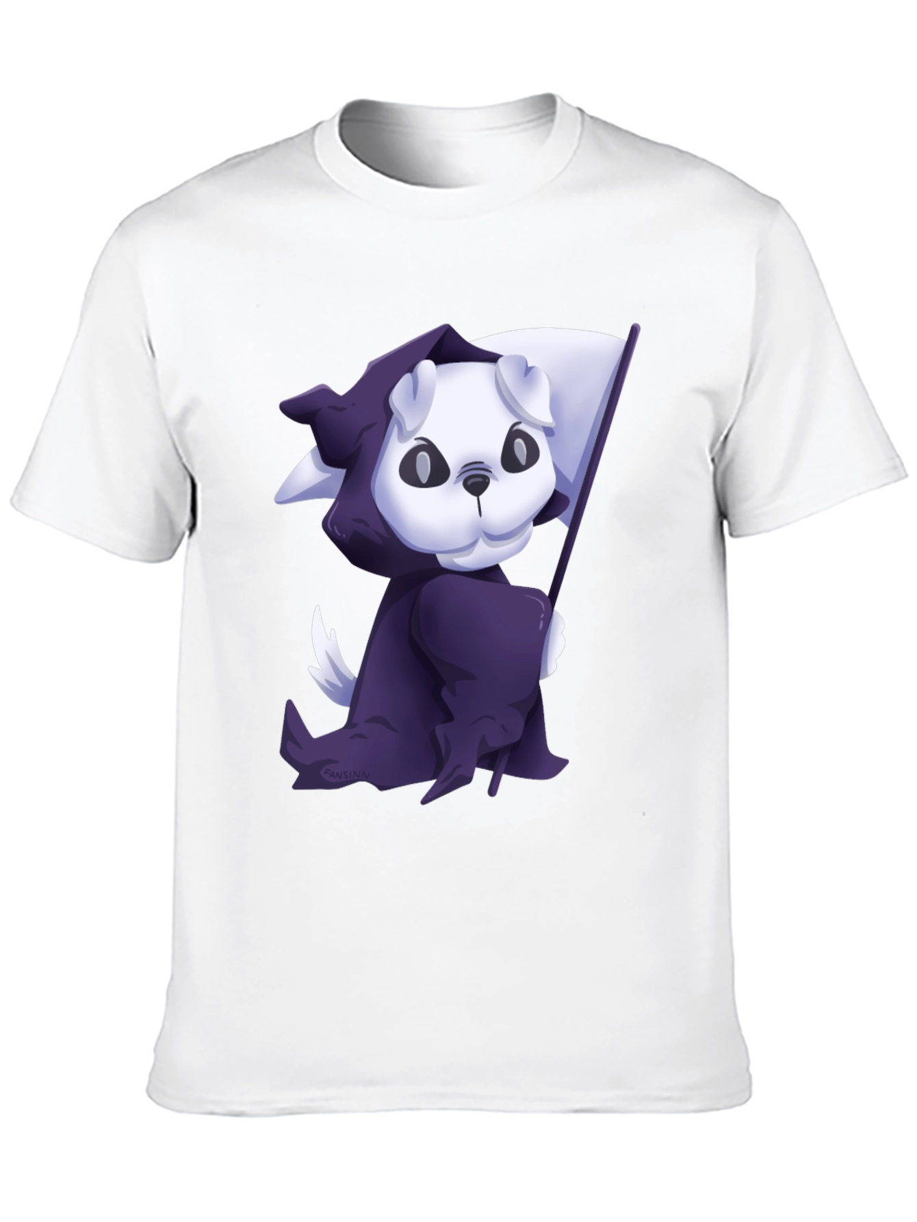 Black Grim Reaper Puppy T-Shirt - Cute and Spooky view 10