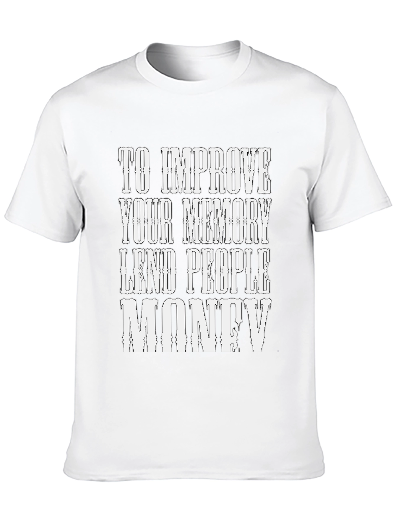 Black Memory Improvement Money T-Shirt view 10