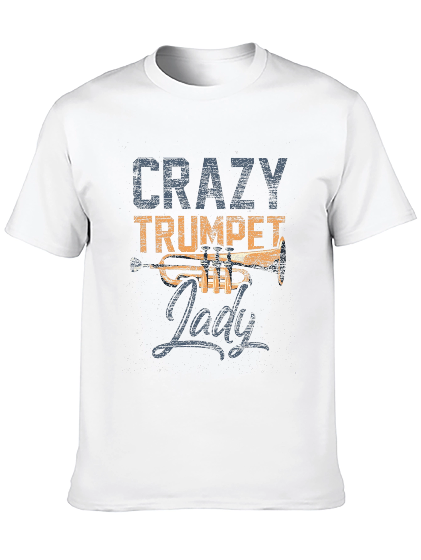 Black Crazy Trumpet Lady T-Shirt view 10