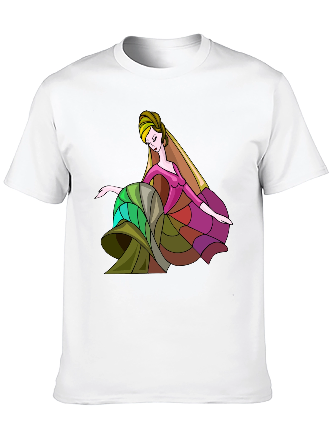 Black Artistic Woman Graphic Print Black Tee view 10