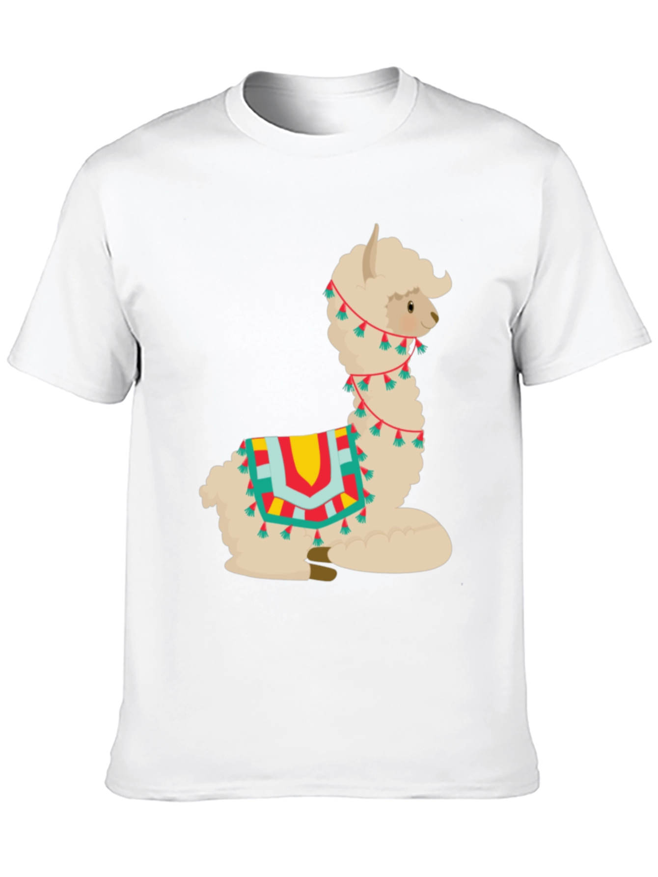Black Alpaca T-Shirt - Cute Cartoon Llama Graphic Tee view 10