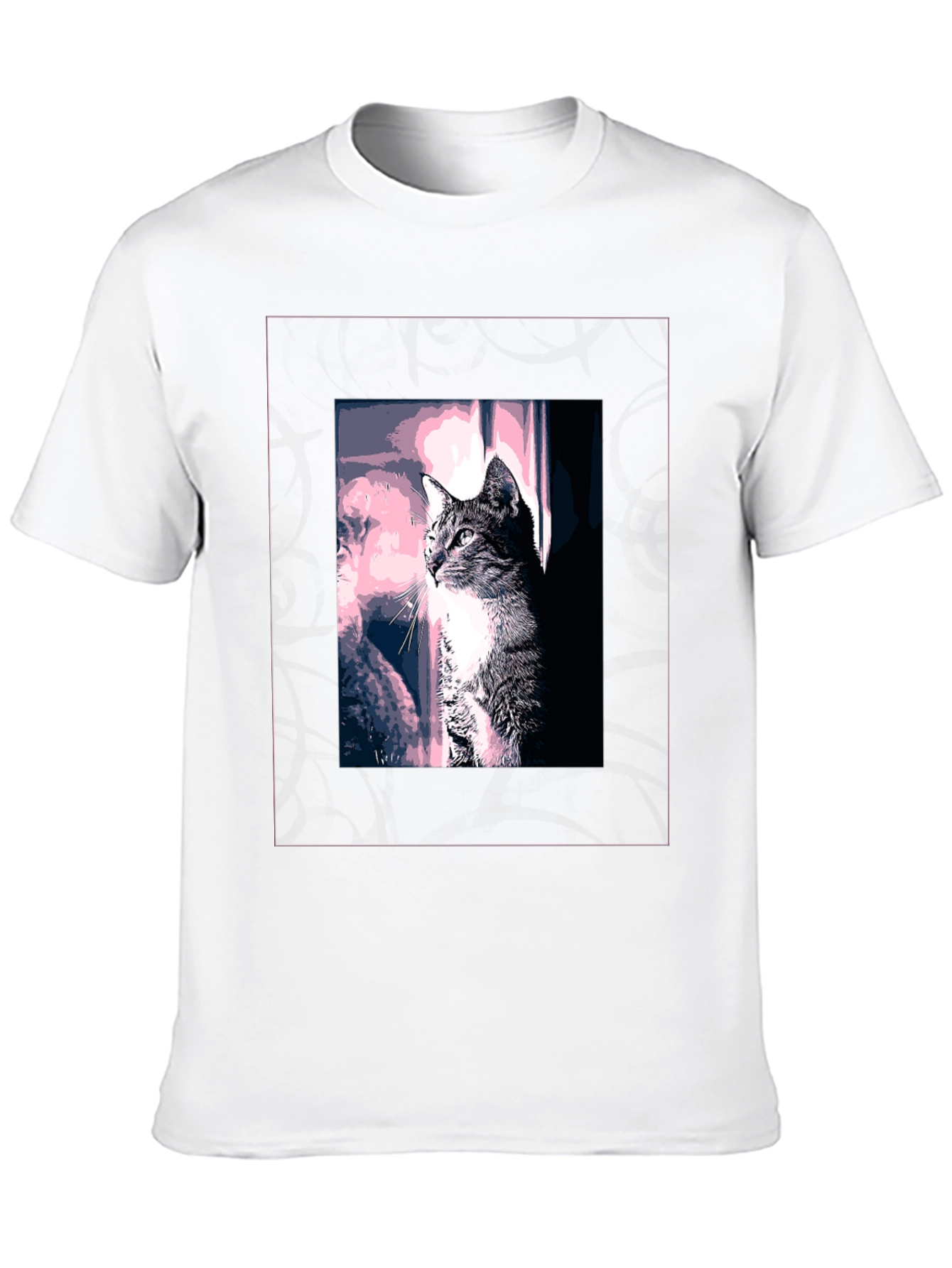 Black Cool Cat Graphic Tee - Stylish Black T-Shirt view 10