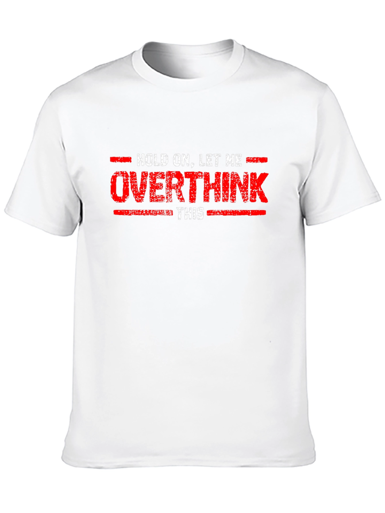 Black Overthink Funny Graphic T-Shirt view 10