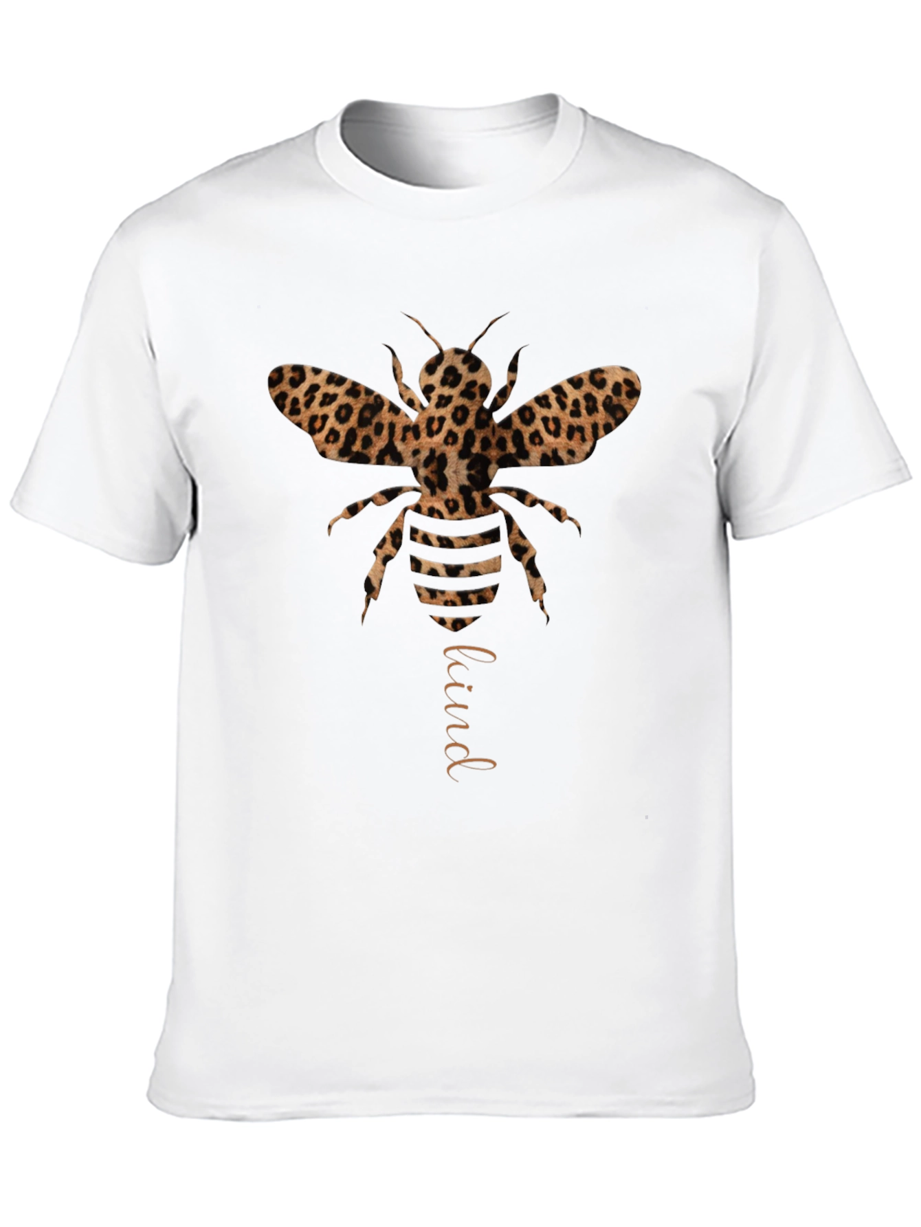 Black Leopard Print Bee Kind T-Shirt view 10