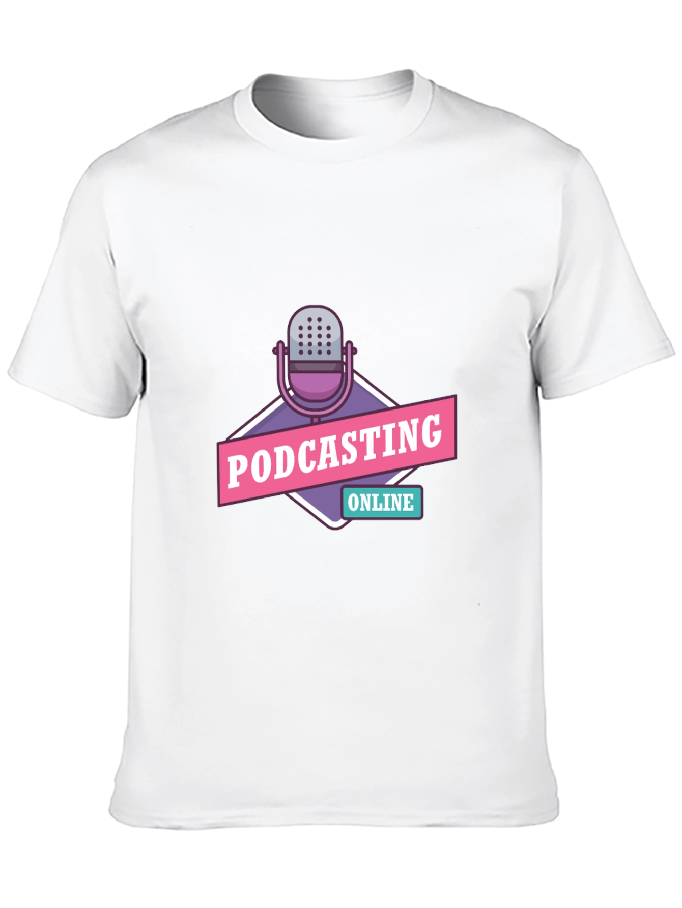 Black Podcasting Online Graphic Tee - Black Cotton T-Shirt view 10