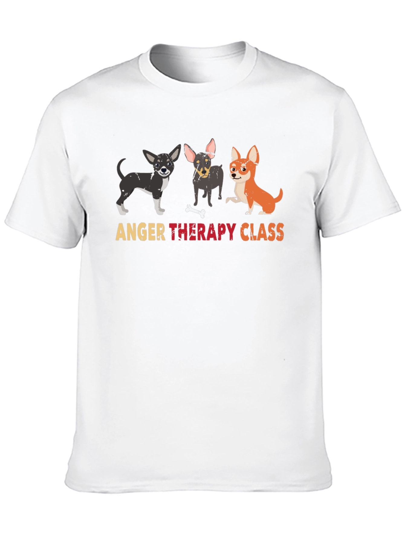 Black Anger Therapy Class Graphic T-Shirt view 10