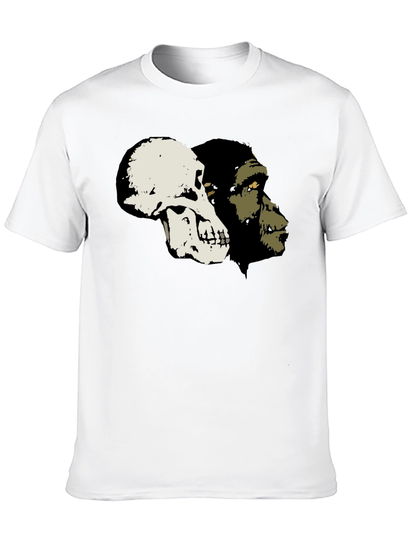 Black Primate Evolution Graphic Tee - Skull & Ape view 10