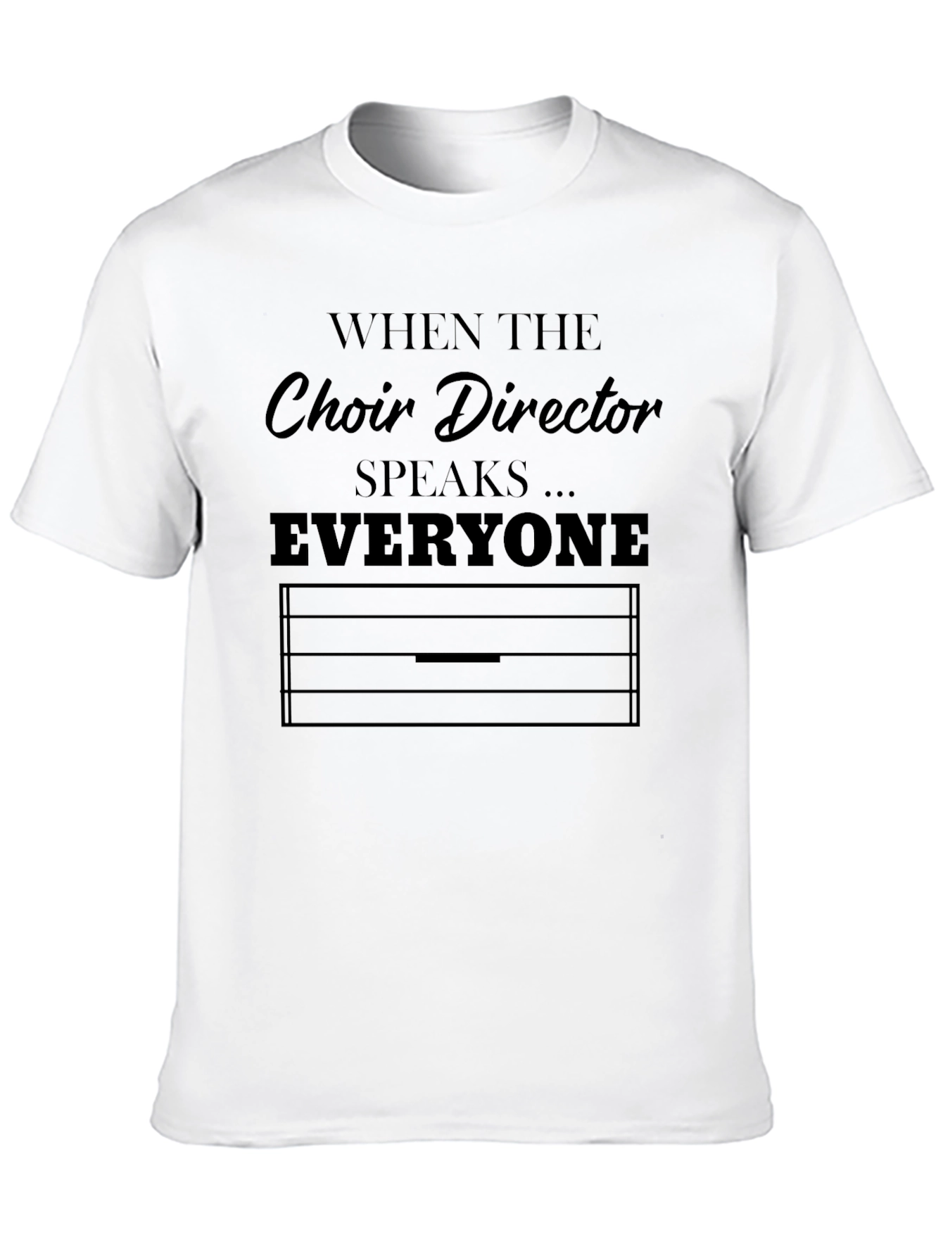 Black Choir Director Speaks T-Shirt - Music Lover Tee view 10
