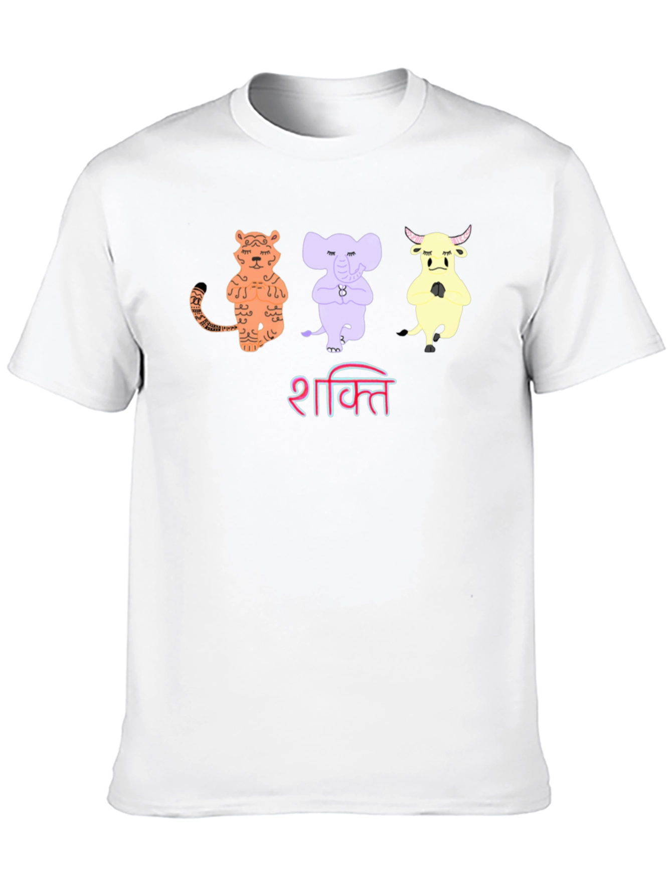 Black Shakti Yoga Animal T-Shirt - Mens Black Tee view 10