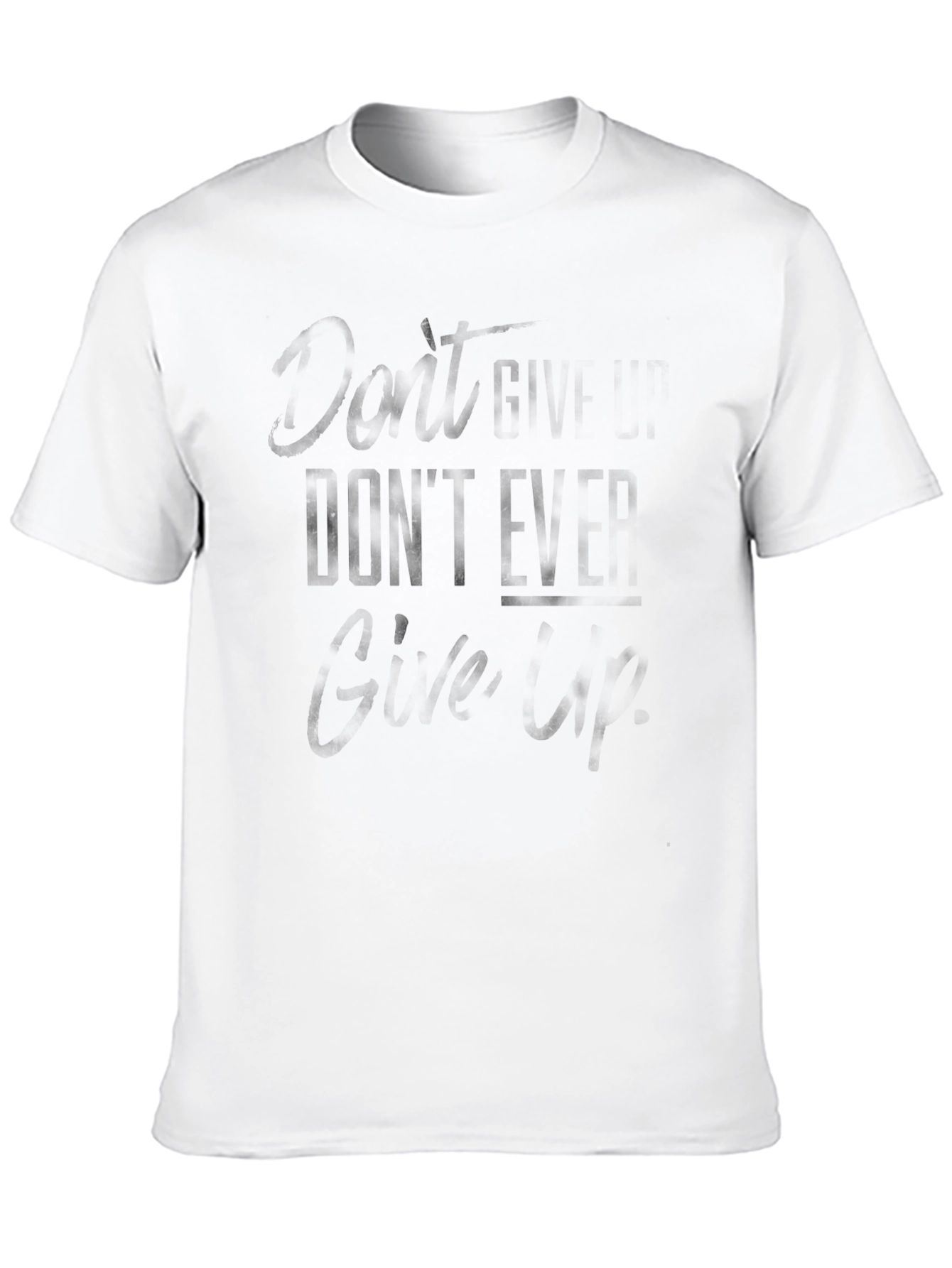 Black Don't Ever Give Up Black Graphic Tee view 10