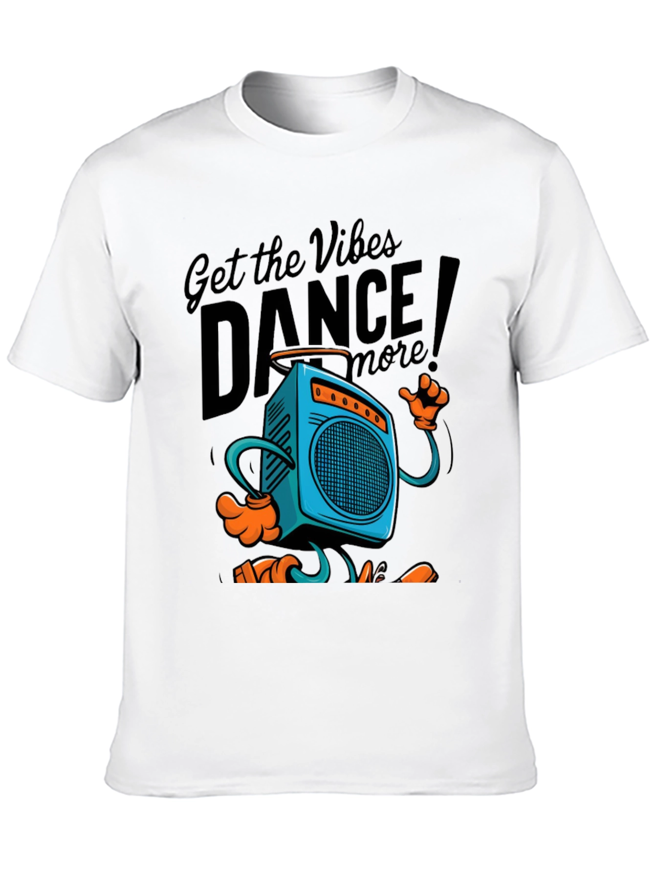 Black Retro Boombox Dance T-Shirt - Get the Vibes! view 10