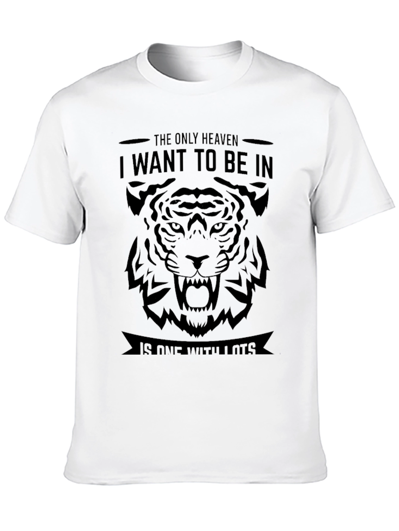Black Tiger Graphic Print Men's T-Shirt view 10