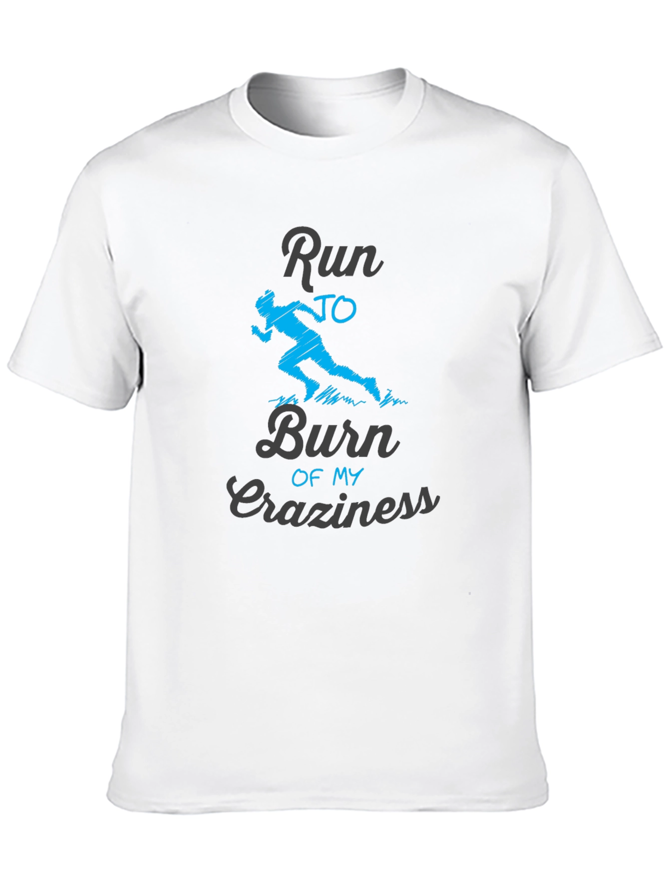 Black Run to Burn Craziness Graphic T-Shirt view 10