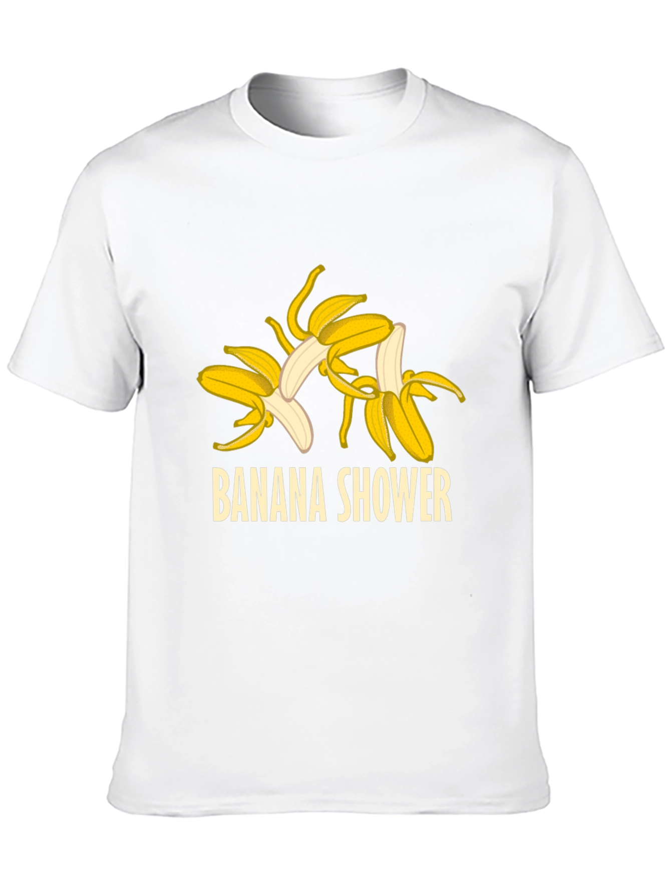 Black Banana Shower Graphic Tee - Unisex Black T-Shirt view 10