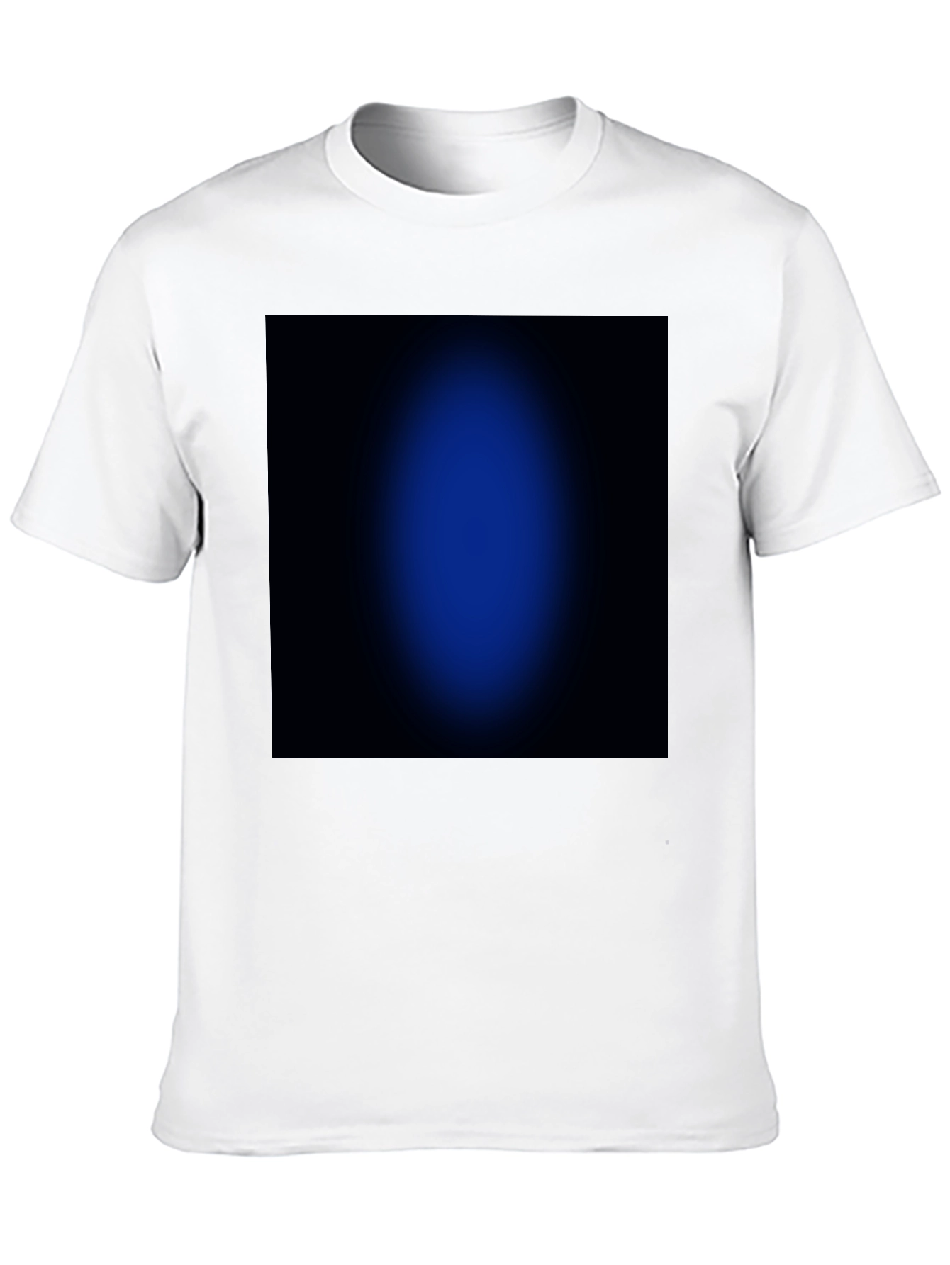 Black Black T-Shirt with Abstract Blue Design view 10