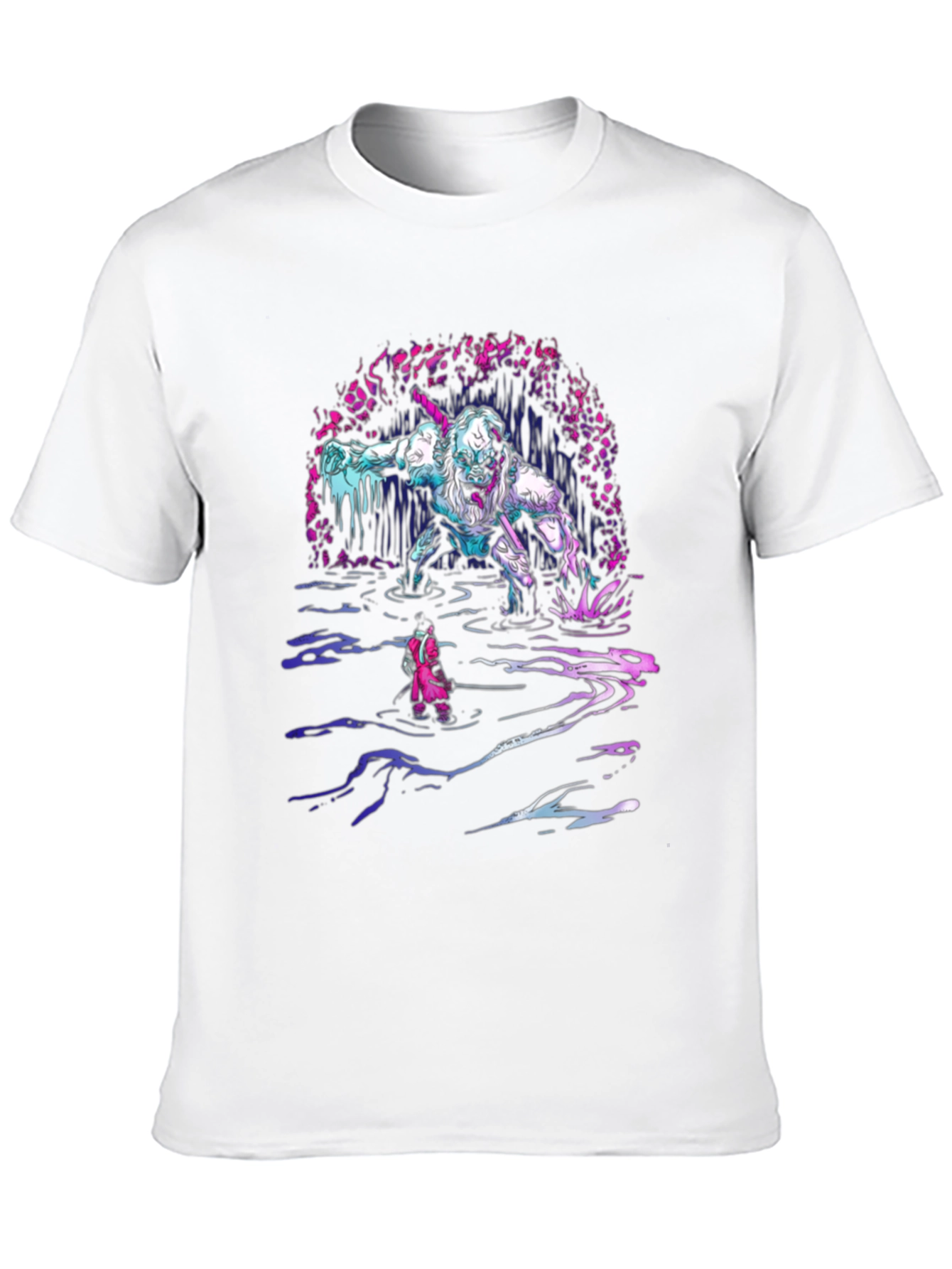 Black Monster Graphic Tee - Black Cotton T-Shirt view 10