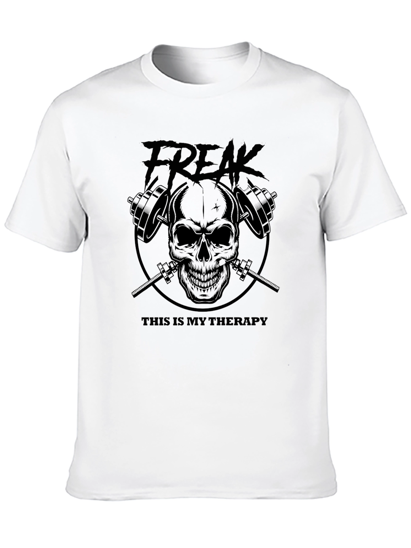 Freak Therapy Skull Graphic Tee - Black - 10