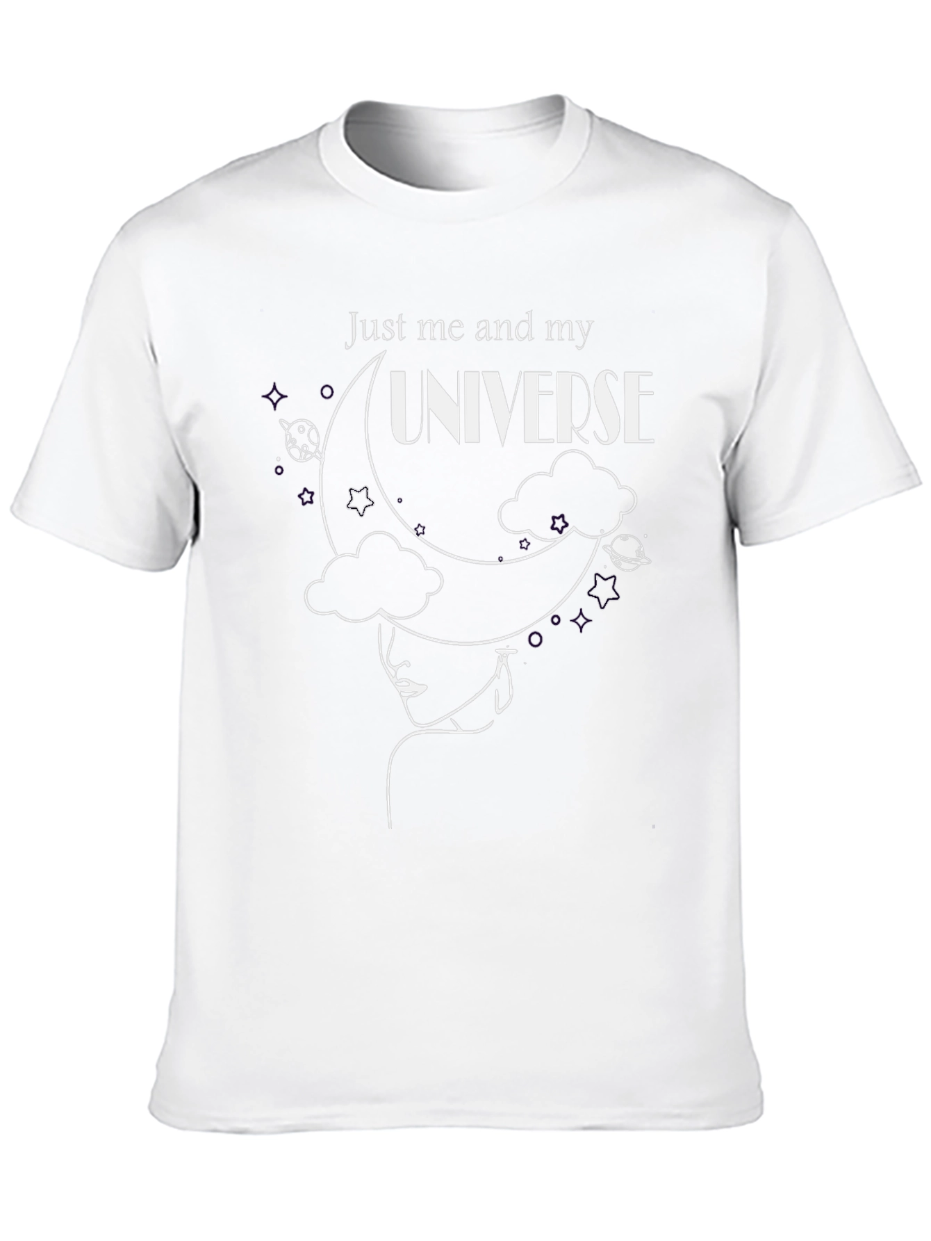 Black Just Me and My Universe Graphic T-Shirt view 10