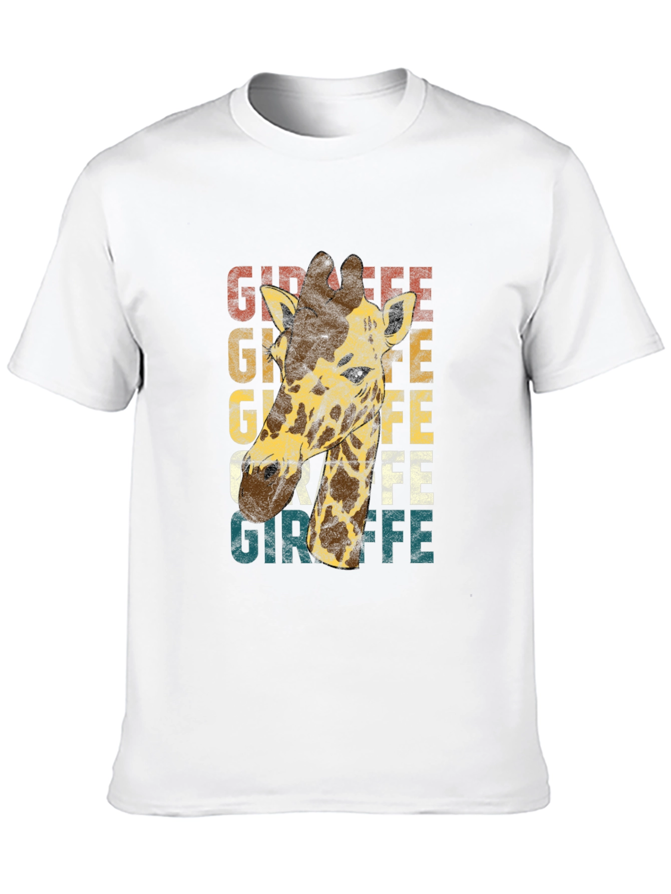 Black Vintage Giraffe Graphic T-Shirt - Unique Animal Tee view 10