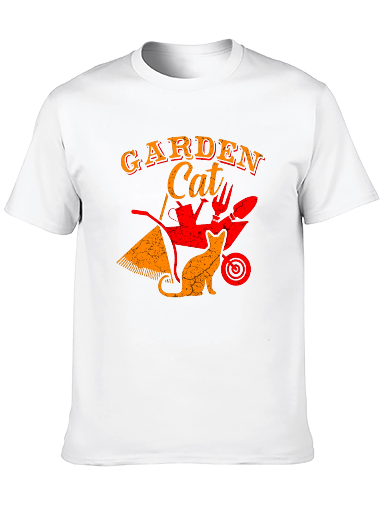 Black Garden Cat Graphic Tee - Gardening Lover T-Shirt view 10