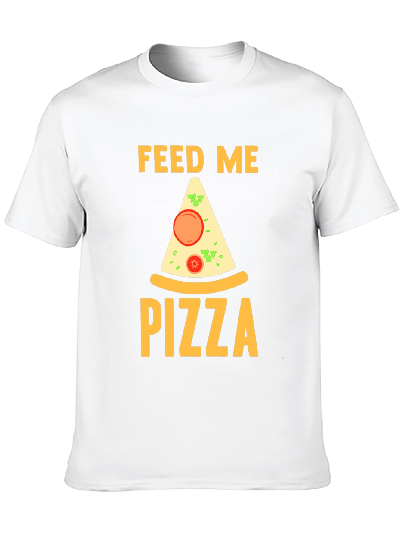 Black Feed Me Pizza T-Shirt - Funny Graphic Tee view 10