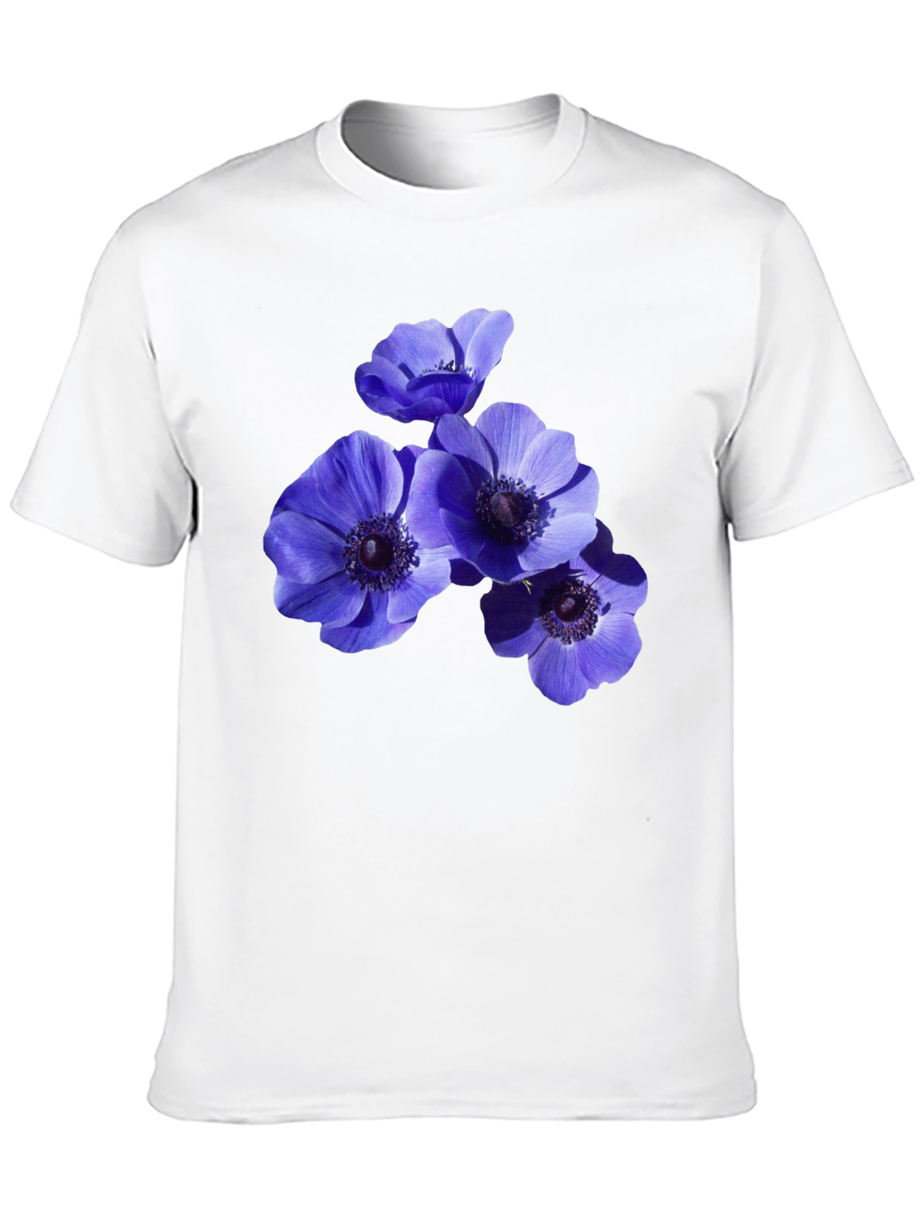 Black Floral Anemone Graphic Black T-Shirt view 10