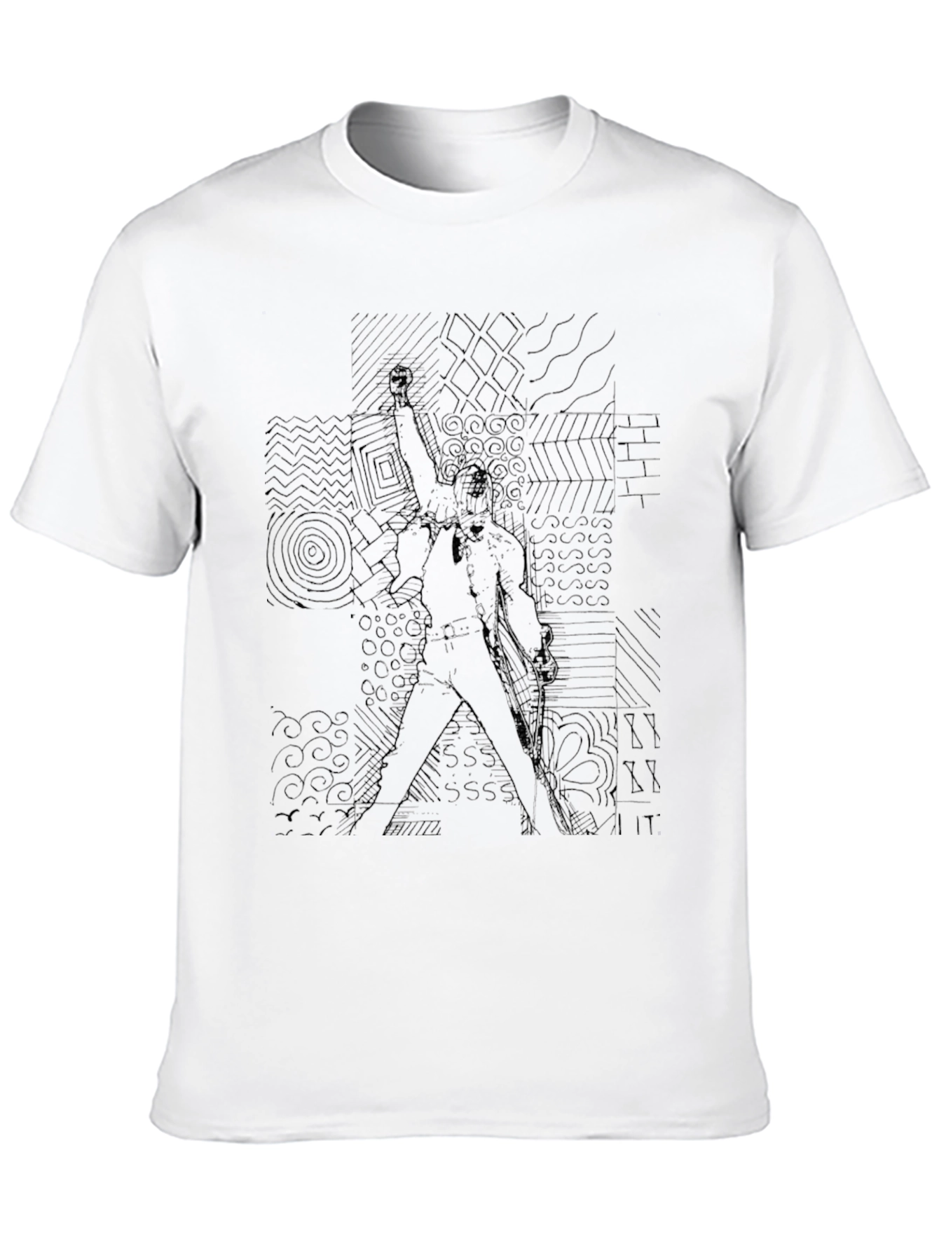 Black Graphic Tee - Retro Concert Design view 10
