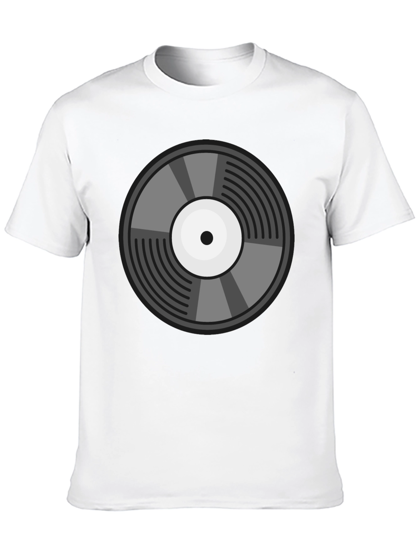 Black Retro Vinyl Record Graphic Tee - Classic Style view 10