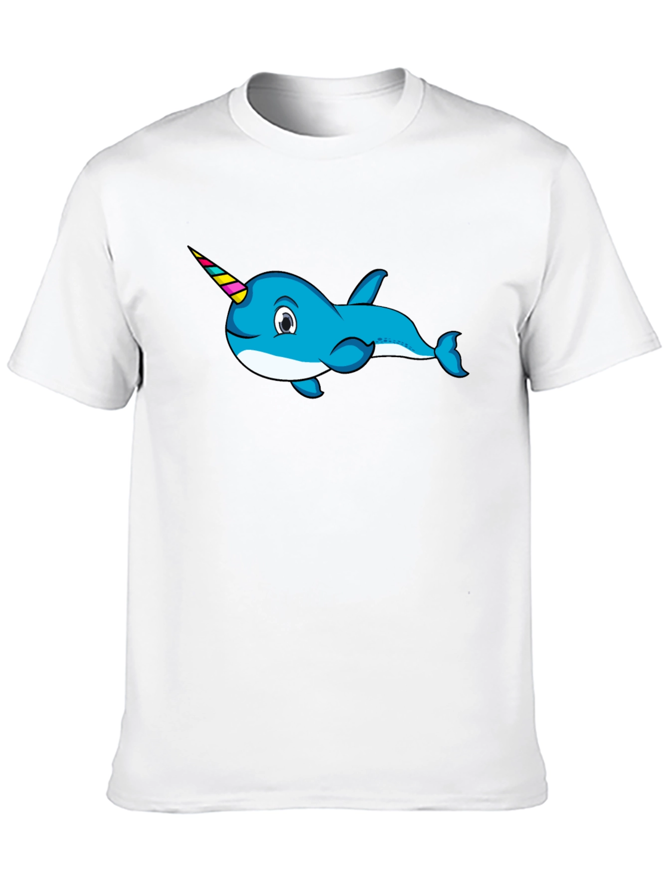 Black Narwhal T-Shirt - Fun Graphic Tee view 10