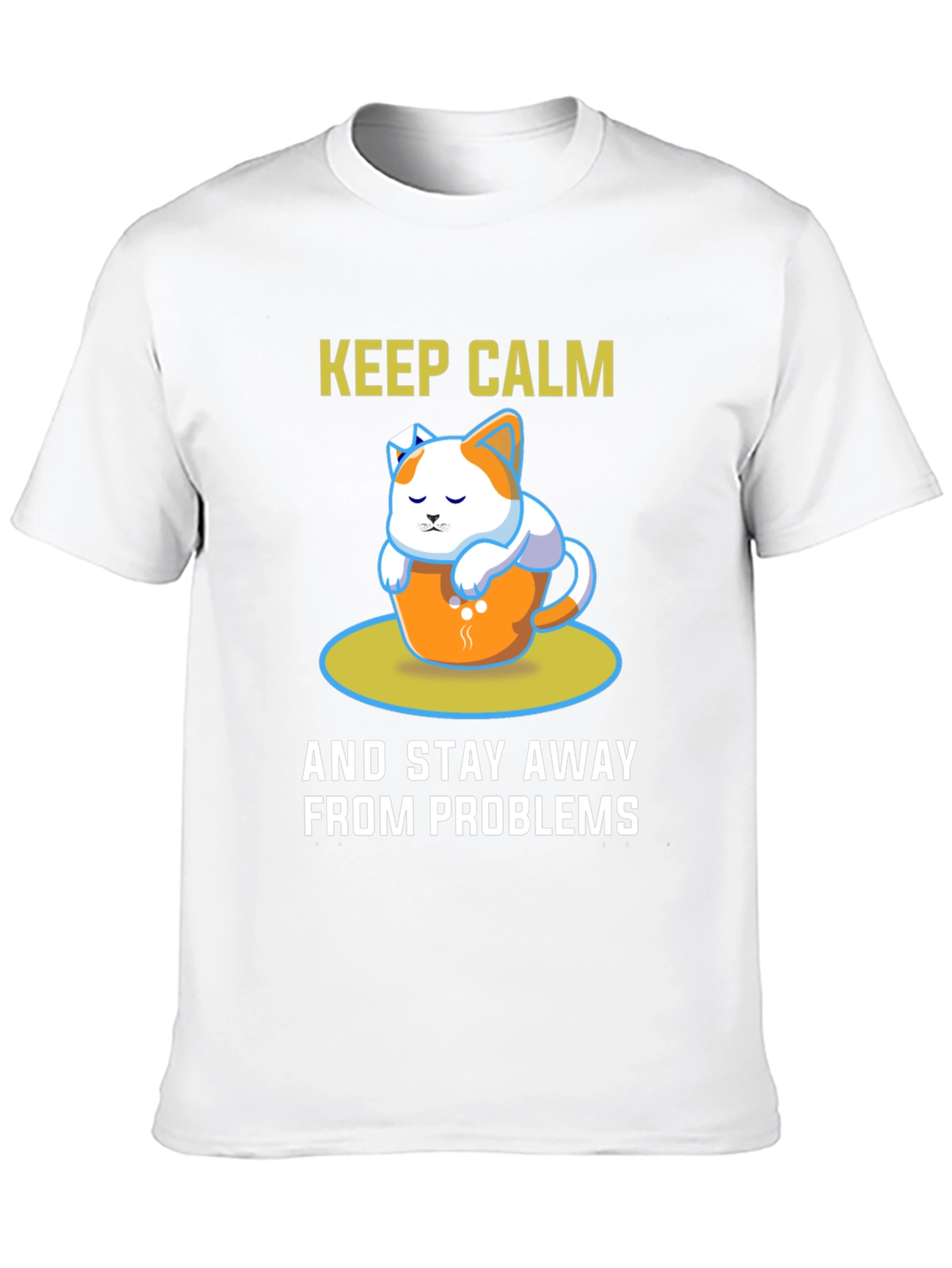 Black Keep Calm Cat T-Shirt view 10