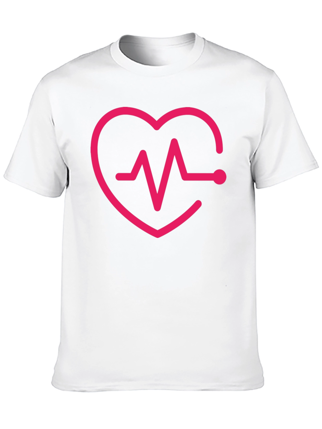 Black Heartbeat Heart Love Graphic T-Shirt view 10