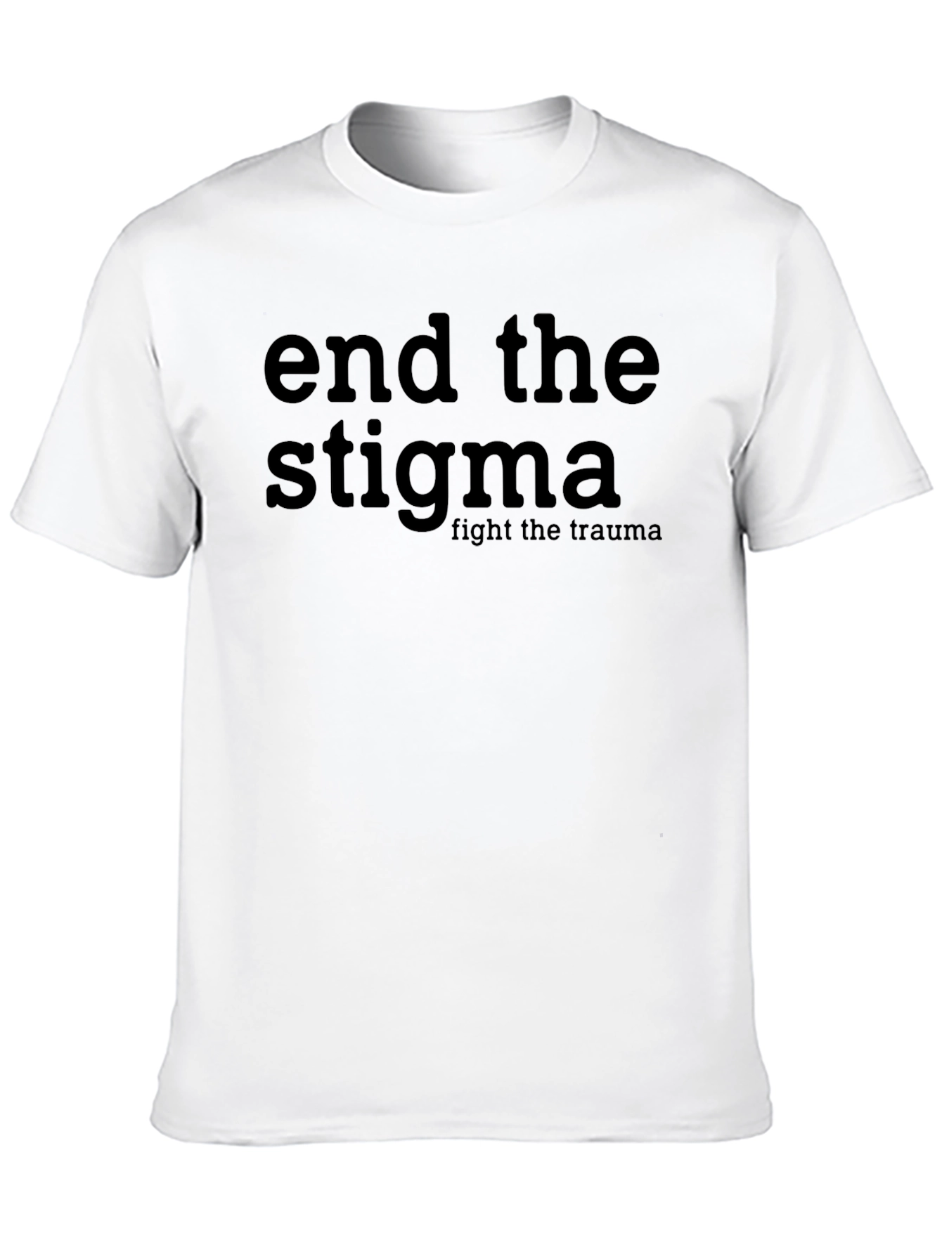 Black End the Stigma Graphic T-Shirt - Fight the Trauma view 10