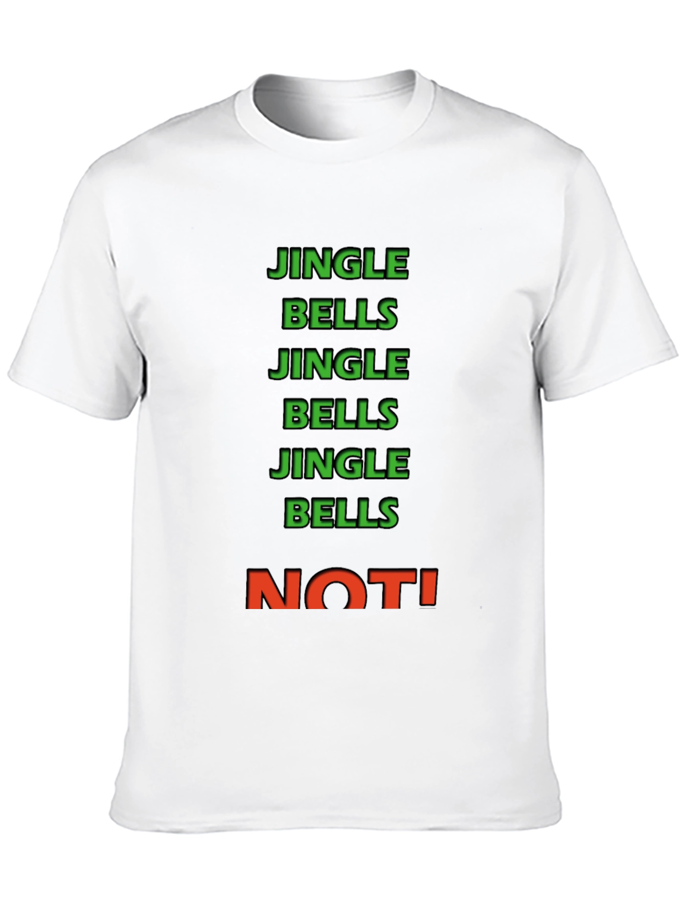 Black Jingle Bells NOT! Crew Neck Tee view 10