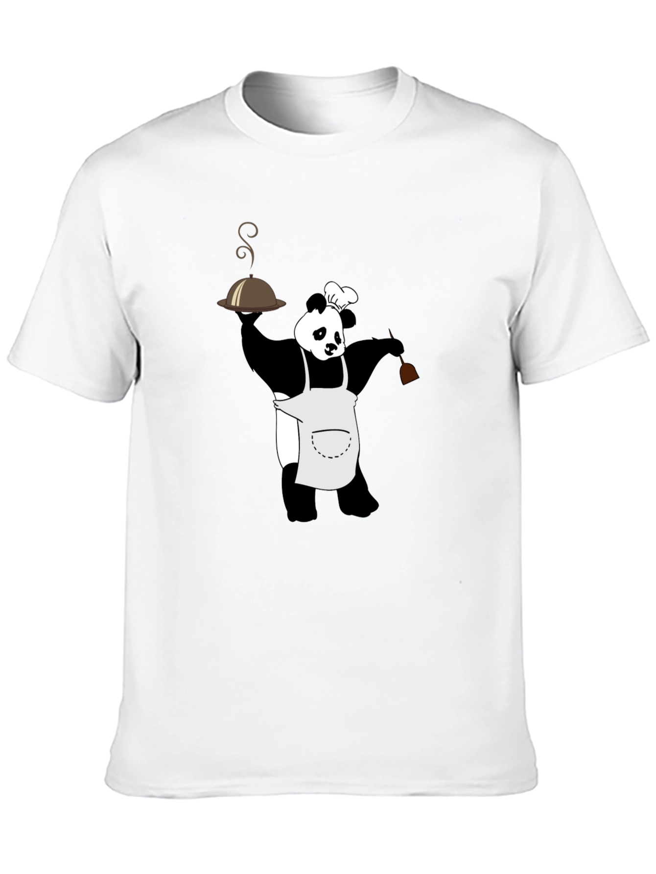 Black Panda Chef Graphic Tee - Black Crew Neck T-Shirt view 10