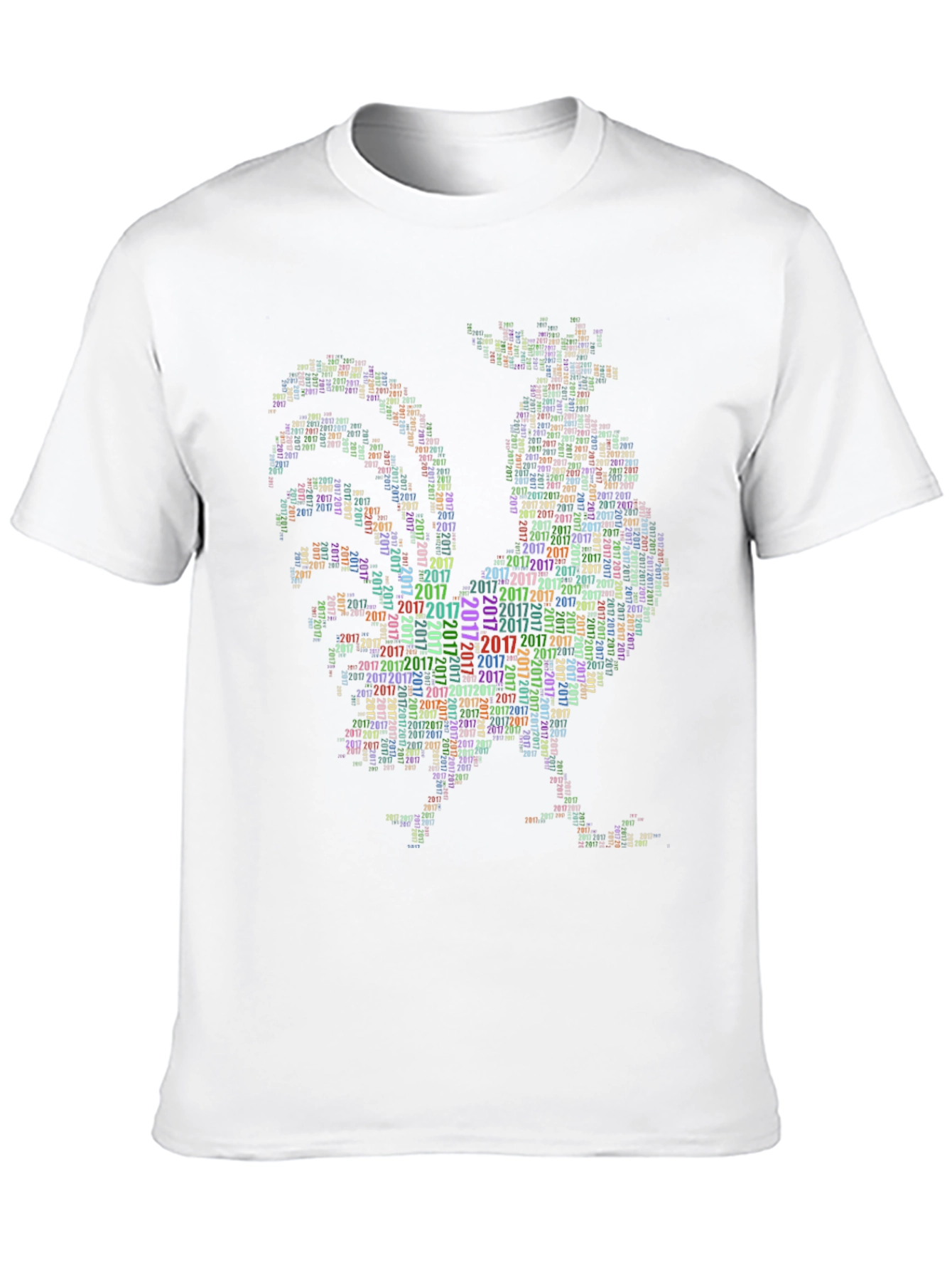 Black Year of the Rooster 2017 T-Shirt - Black view 10