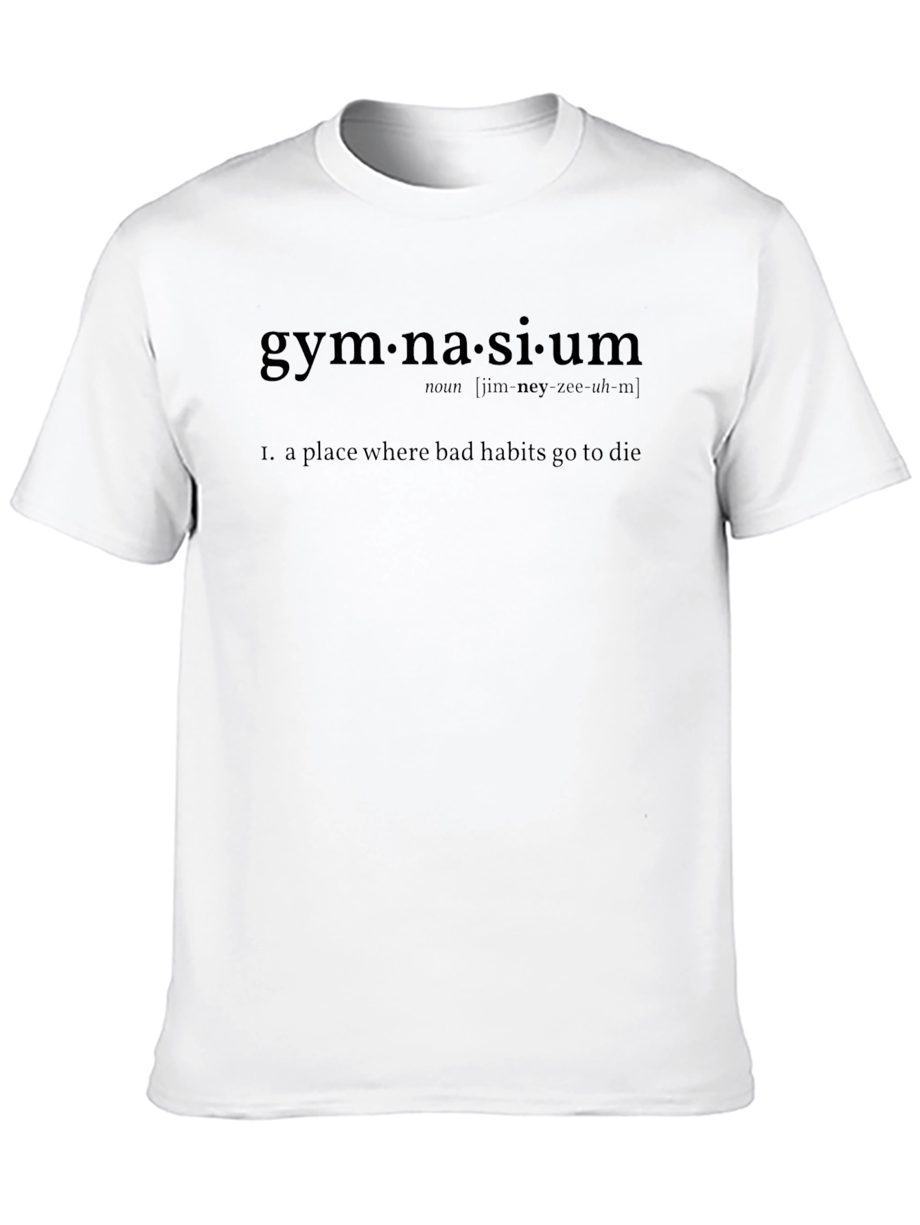 Black Gymnasium Definition T-Shirt view 10