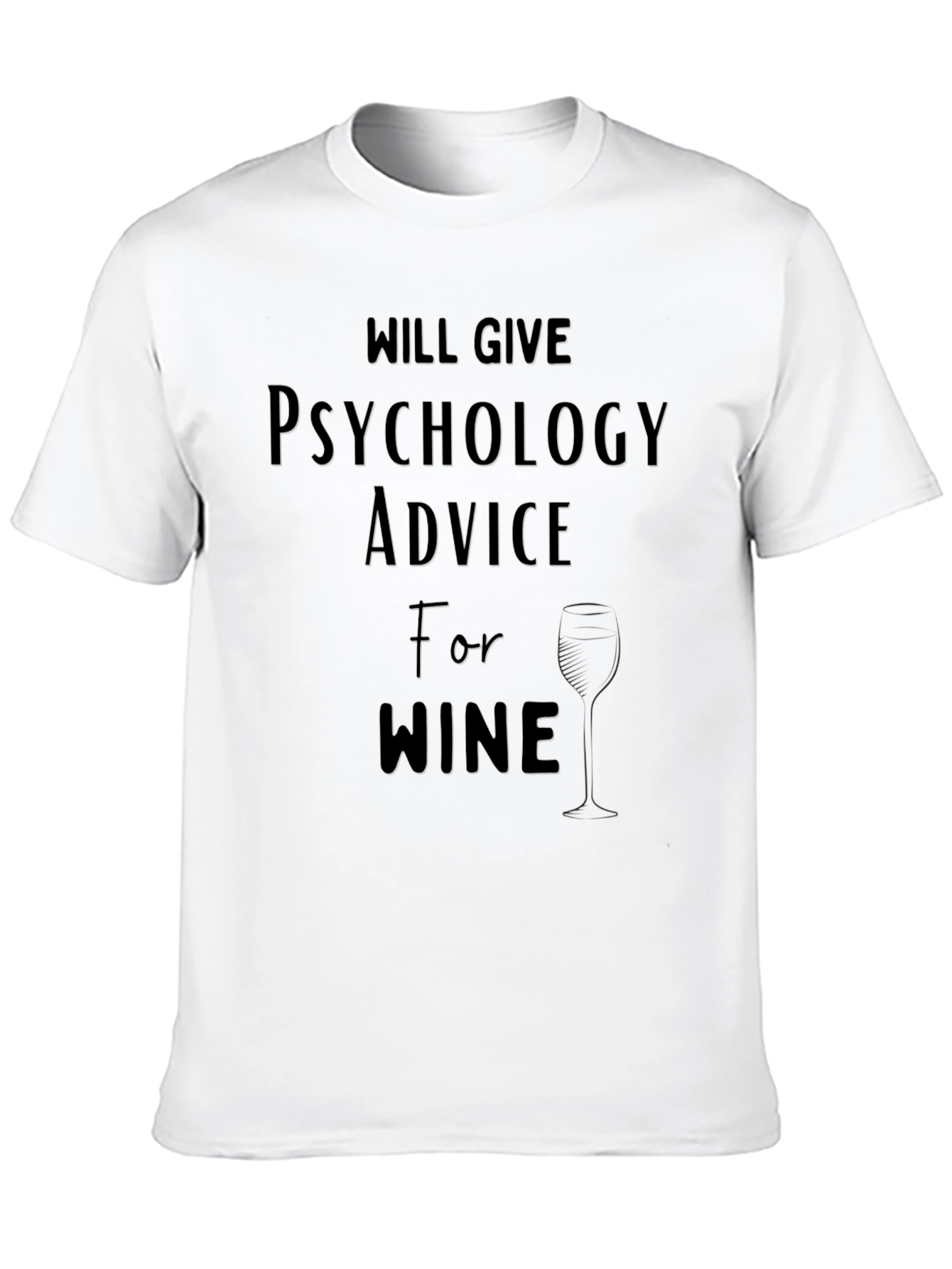 Black Psychology Advice For Wine Graphic T-Shirt view 10
