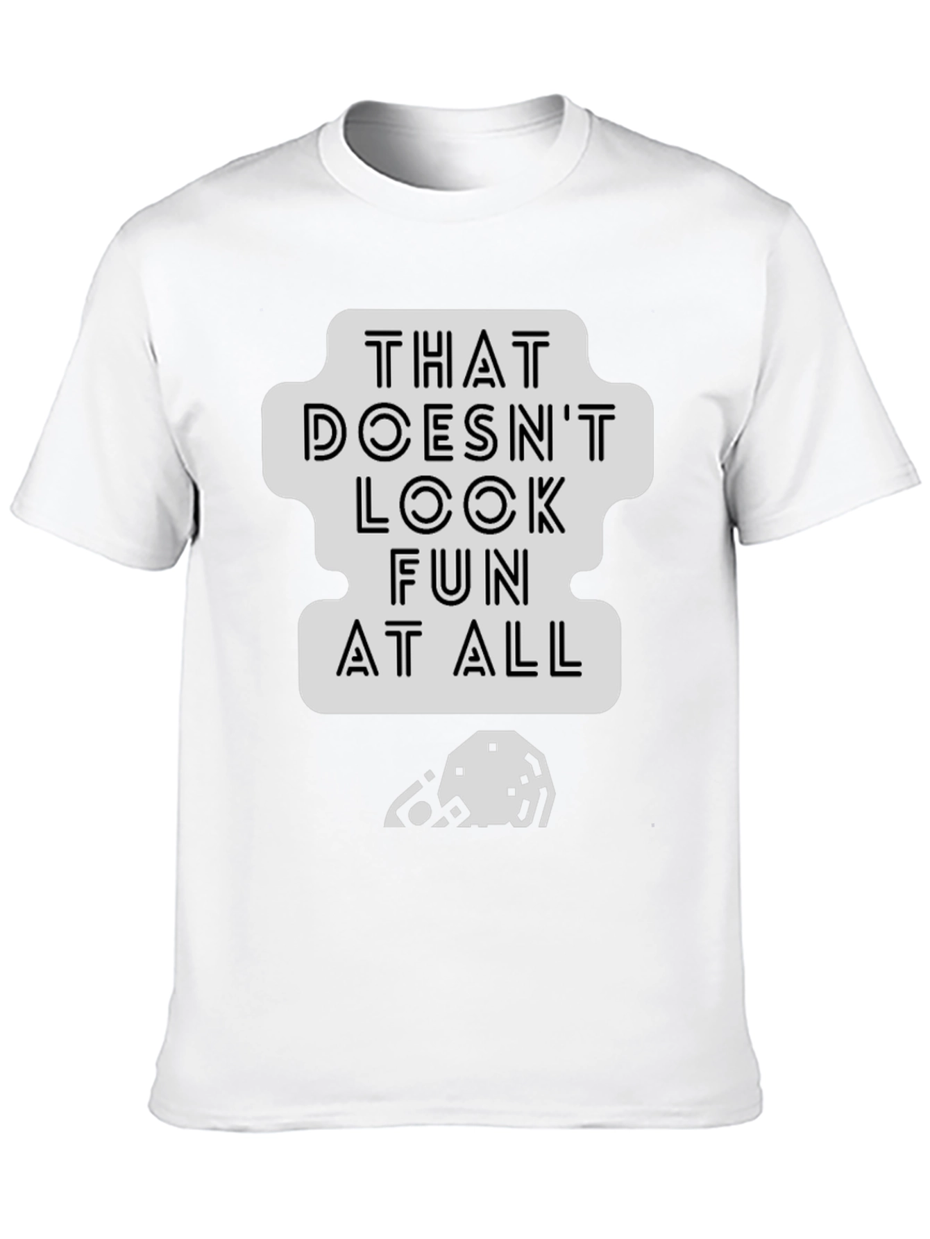 Black That Doesn't Look Fun T-Shirt - Black Cotton Tee view 10