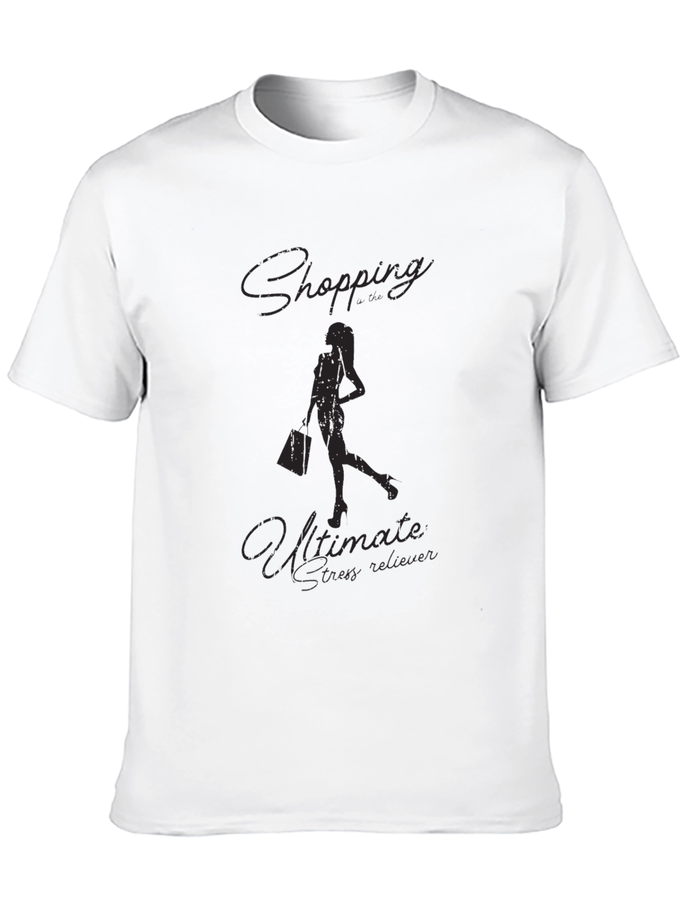 Black Shopping Ultimate Stress Reliever T-Shirt view 10