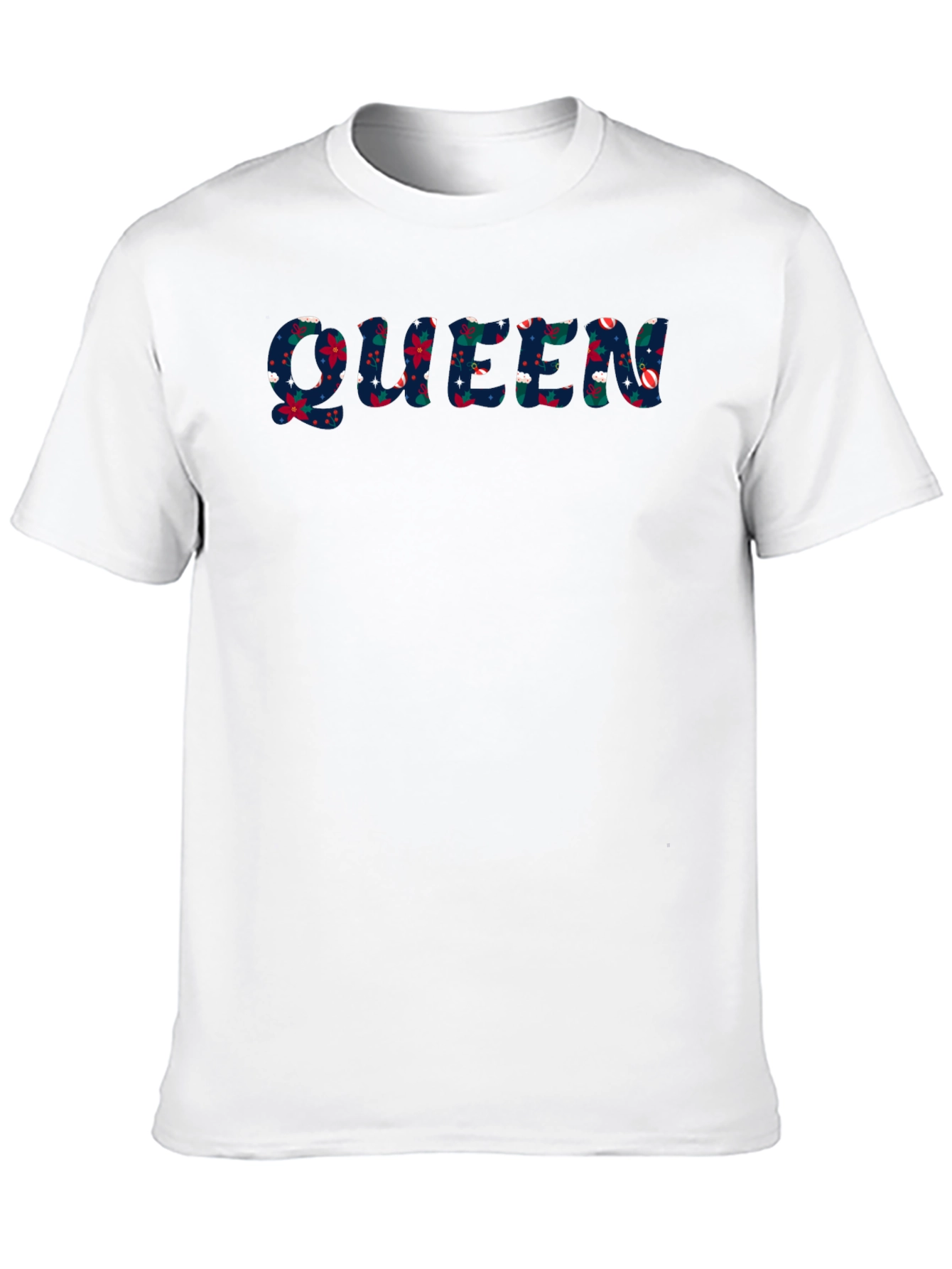 Black Floral Queen Graphic Black T-Shirt view 10