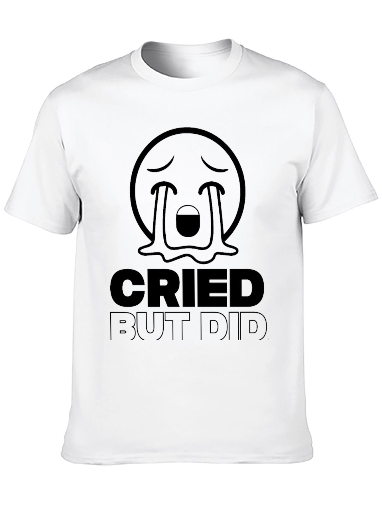 Black Cried But Did T-Shirt: Funny Emoji Graphic Tee view 10