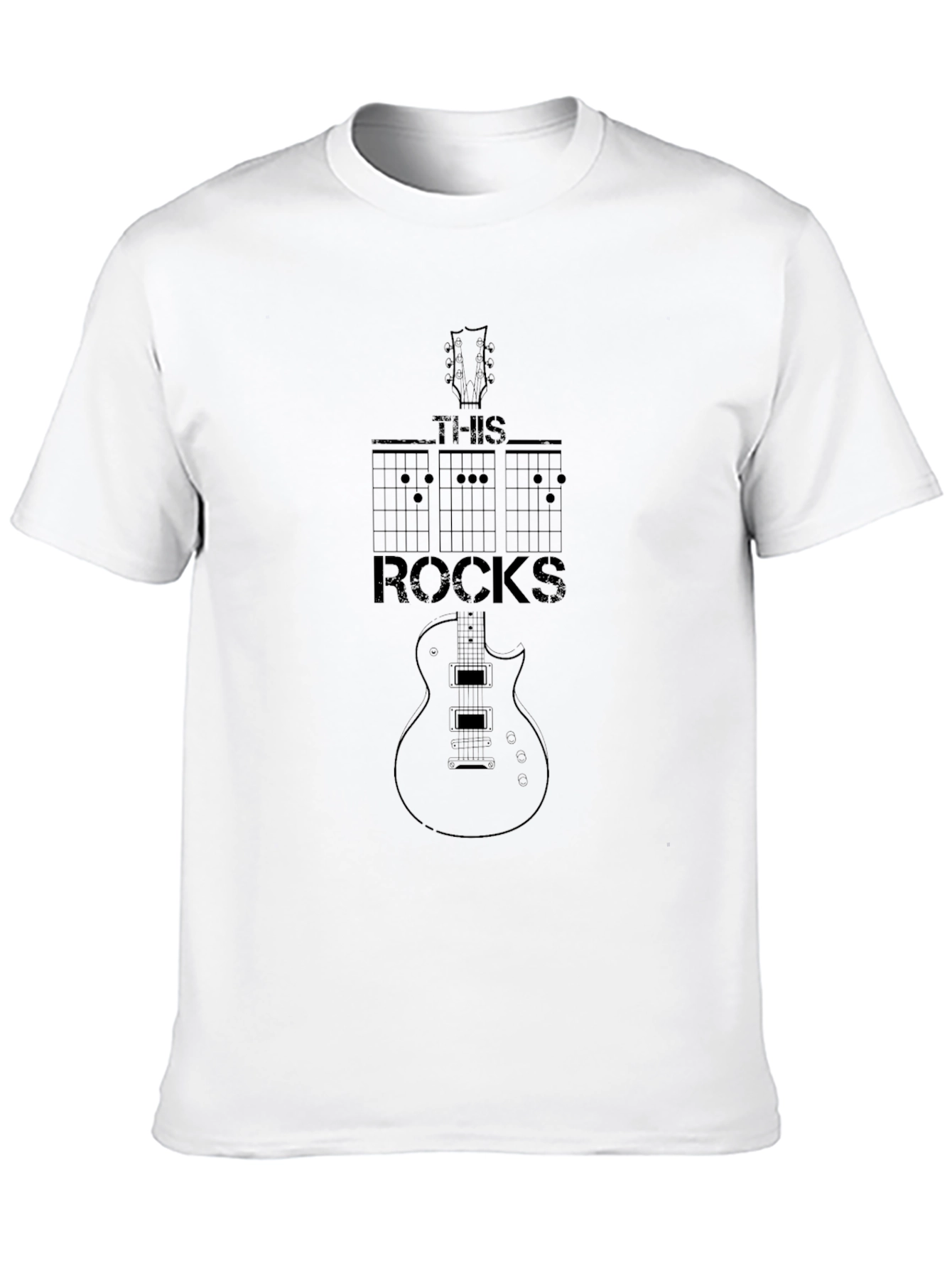 Black This Rocks Guitar T-Shirt - Musician's Apparel view 10