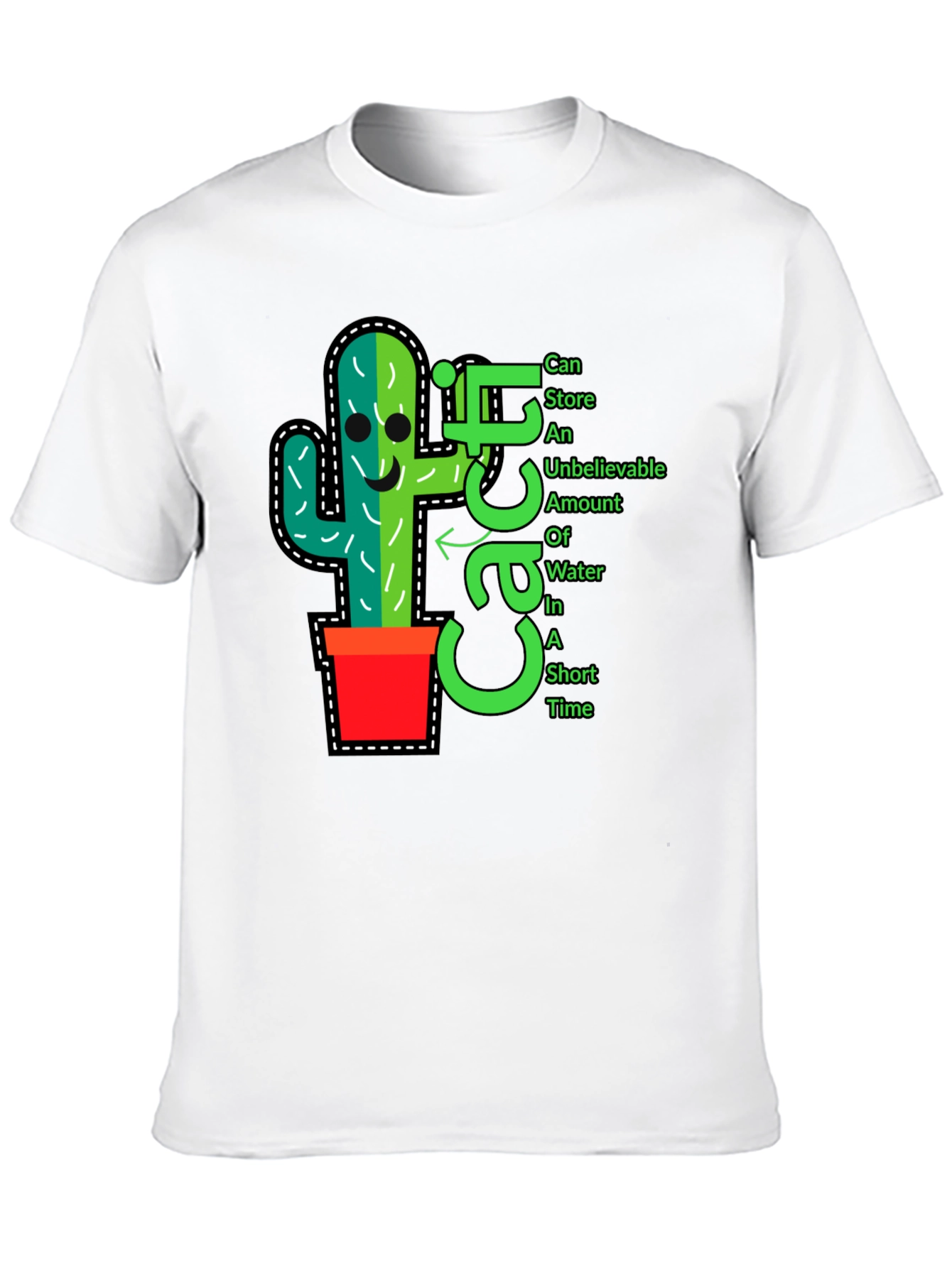 Black Cactus T-Shirt: Fun, Unique Plant Graphic Tee view 10