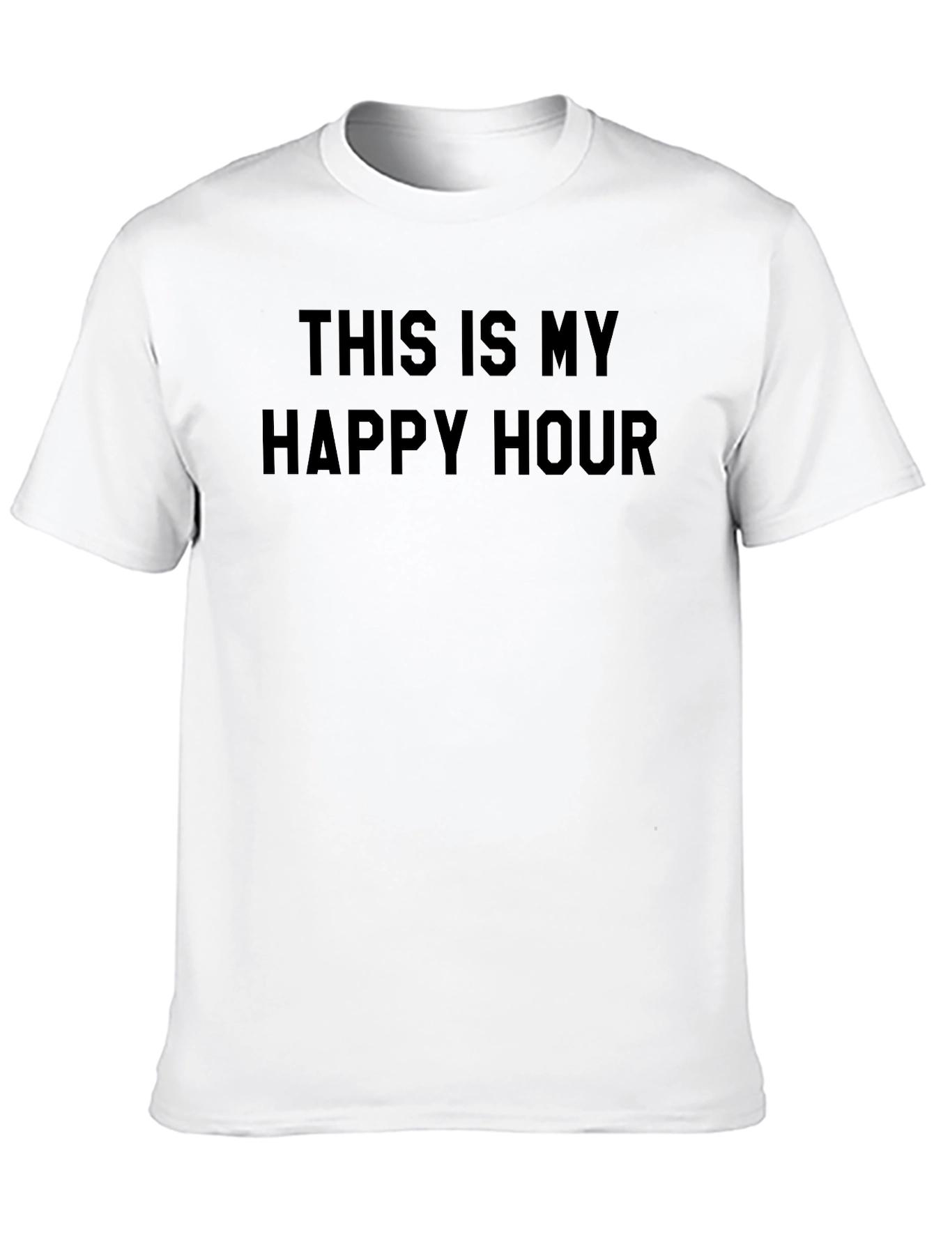 Black Happy Hour Graphic T-Shirt - Men's Crew Neck Tee view 10