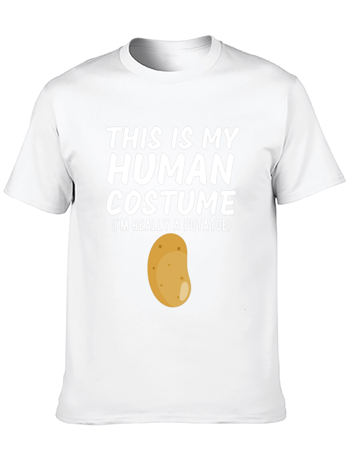 Black Funny Potato Costume T-Shirt view 10