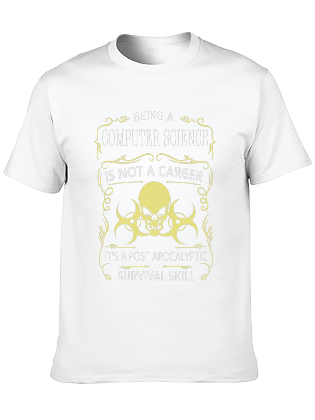 Black Computer Science Post-Apocalyptic Survival Skill T-Shirt view 10