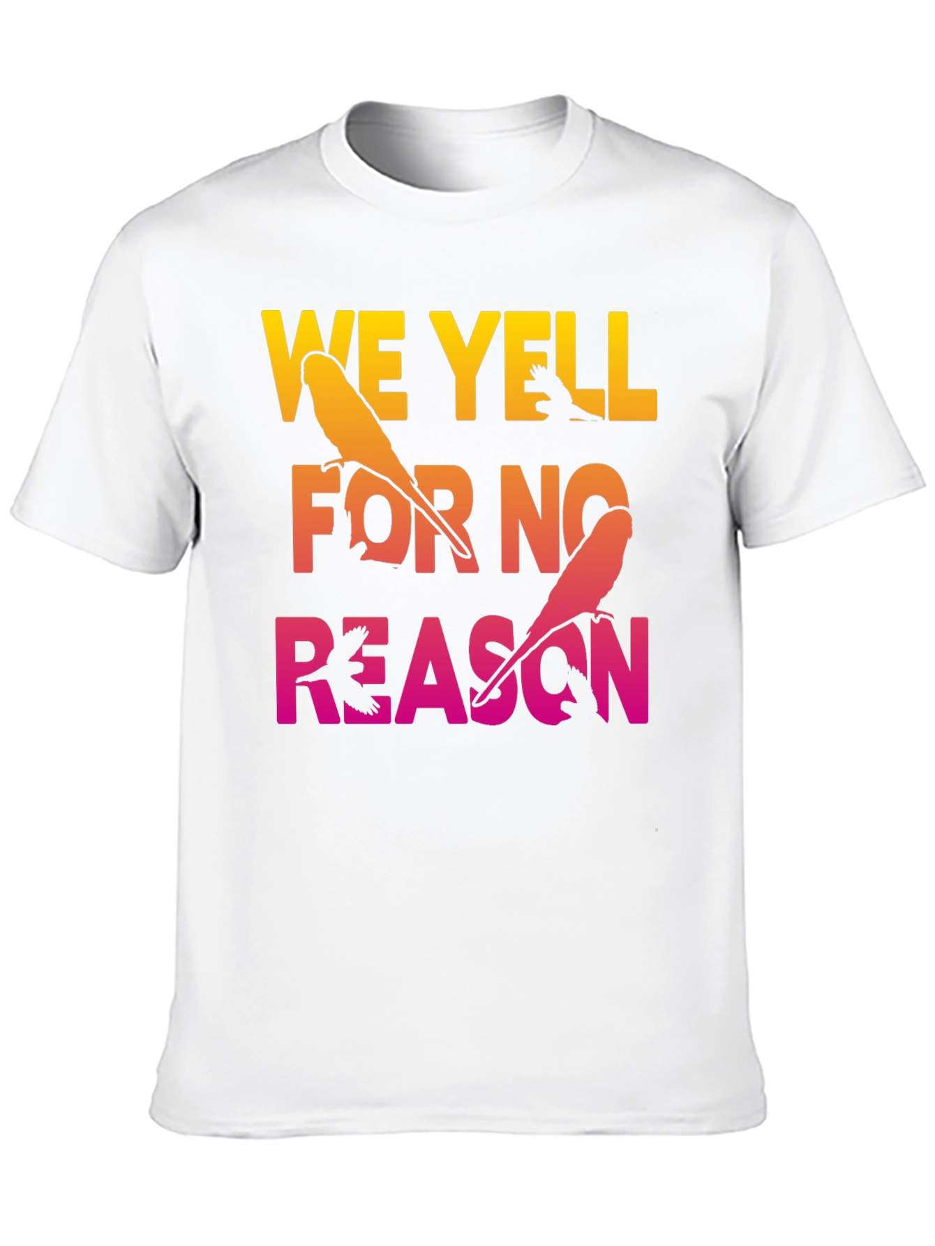Black We Yell For No Reason Parrot Graphic Tee view 10