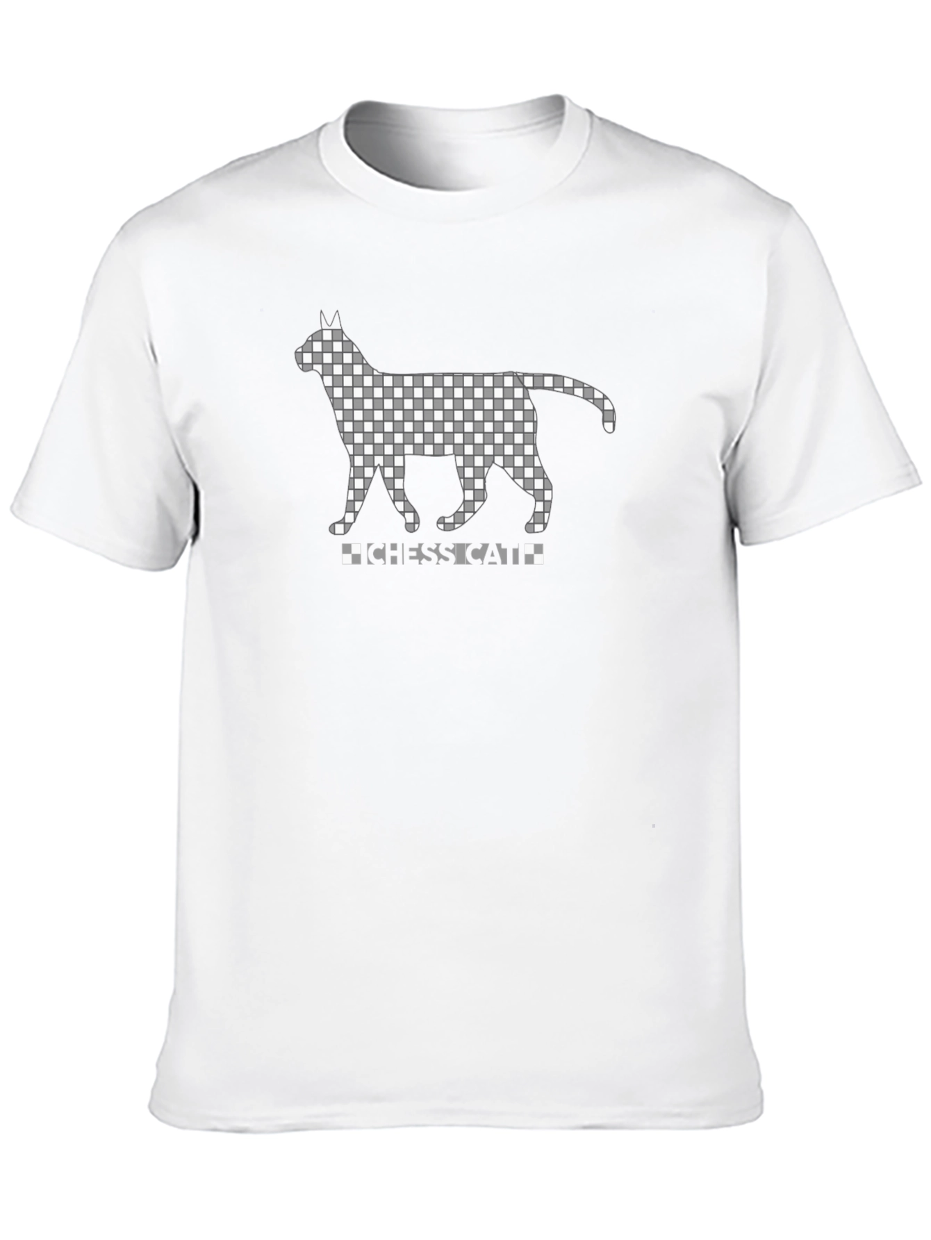 Black Chess Cat T-Shirt - Unique Pattern Tee view 10