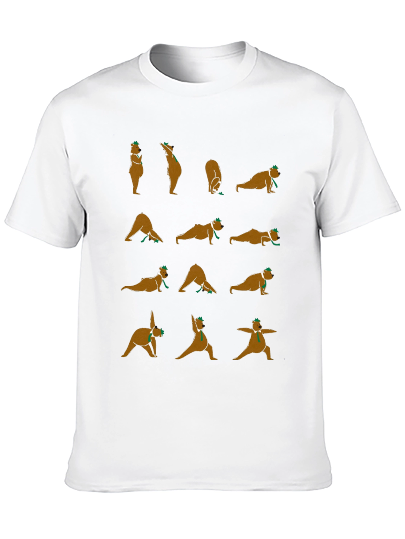 Black Yoga Bear Graphic Tee - Black Cotton Blend view 10