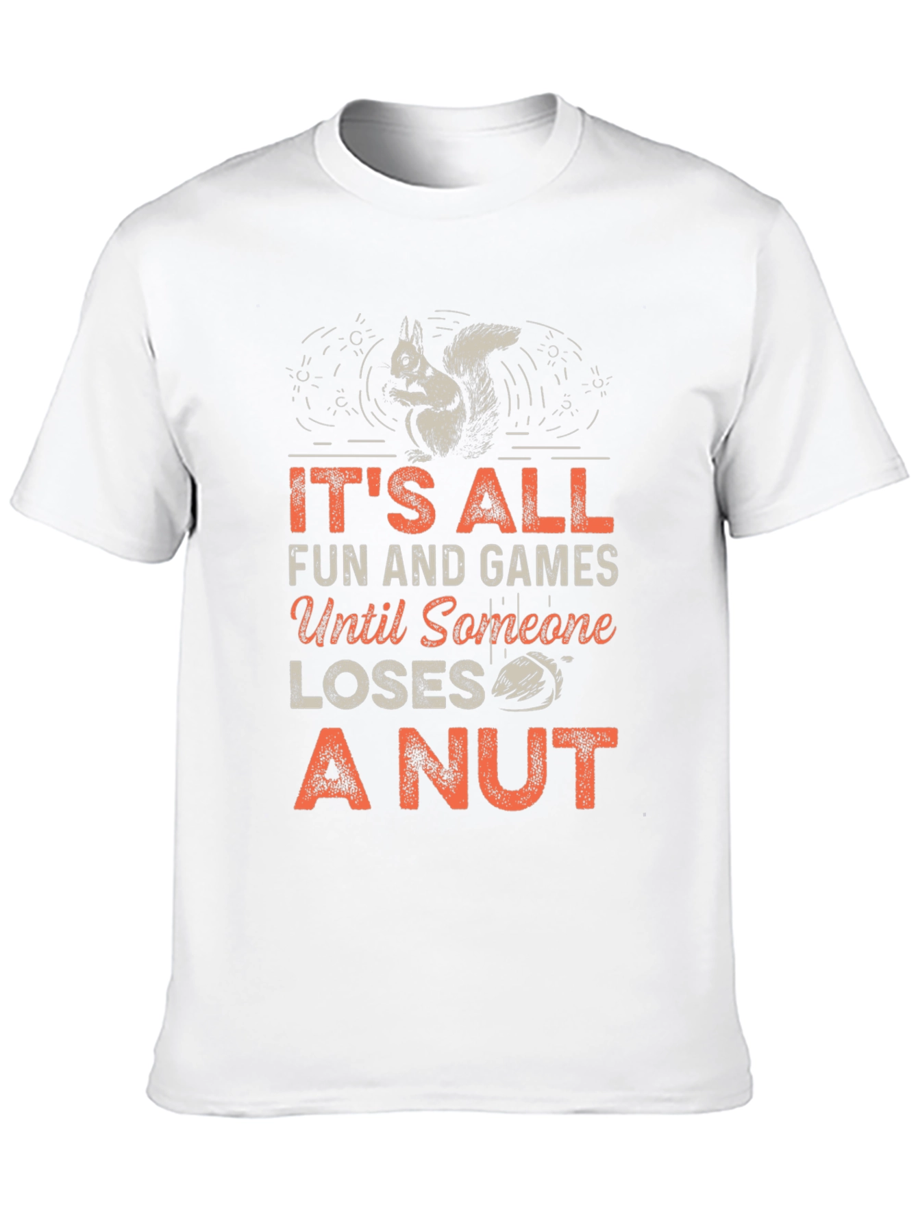 Black Squirrel 'Loses a Nut' Graphic Tee - Black Unisex T-Shirt view 10